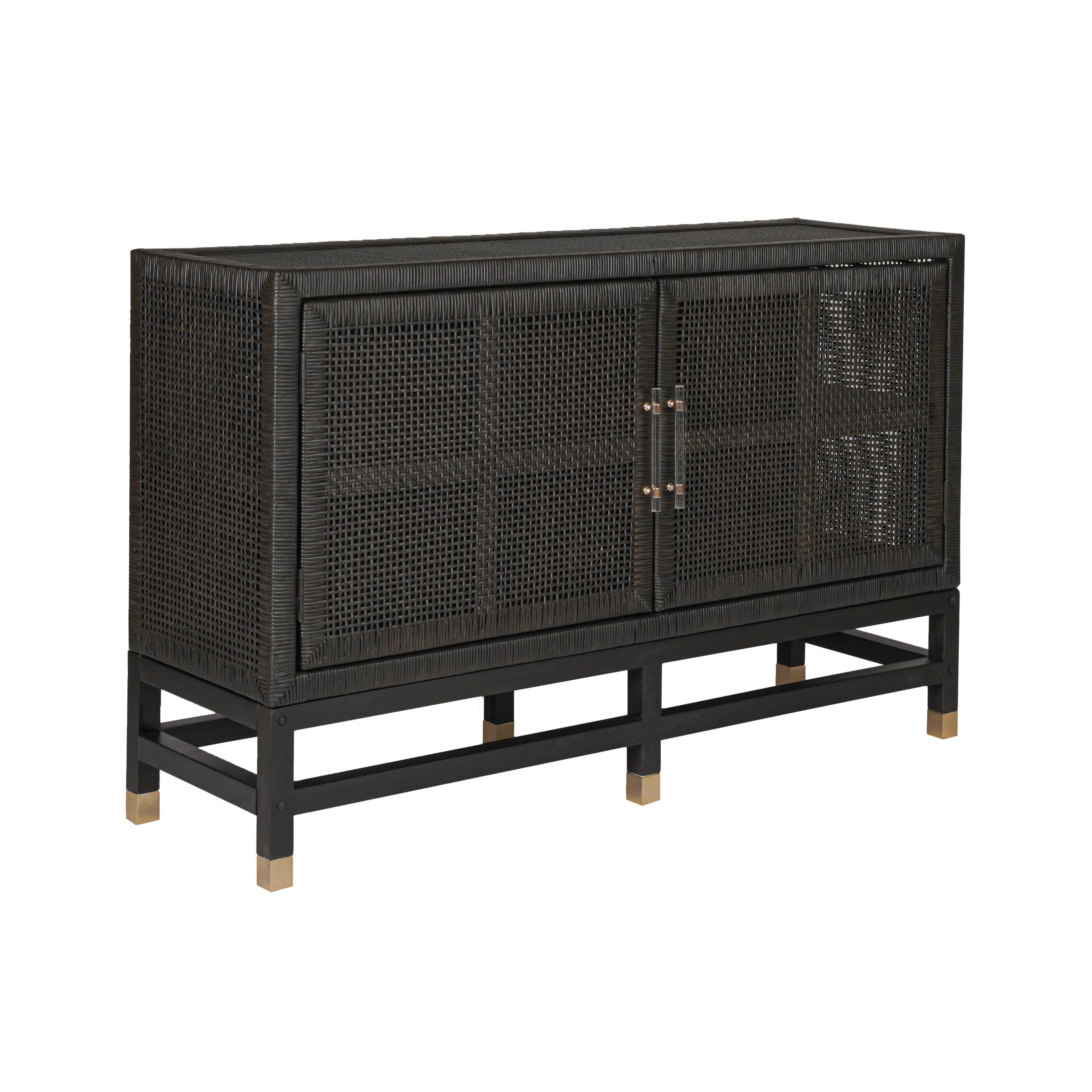 Amara Charcoal Woven Rattan Buffet