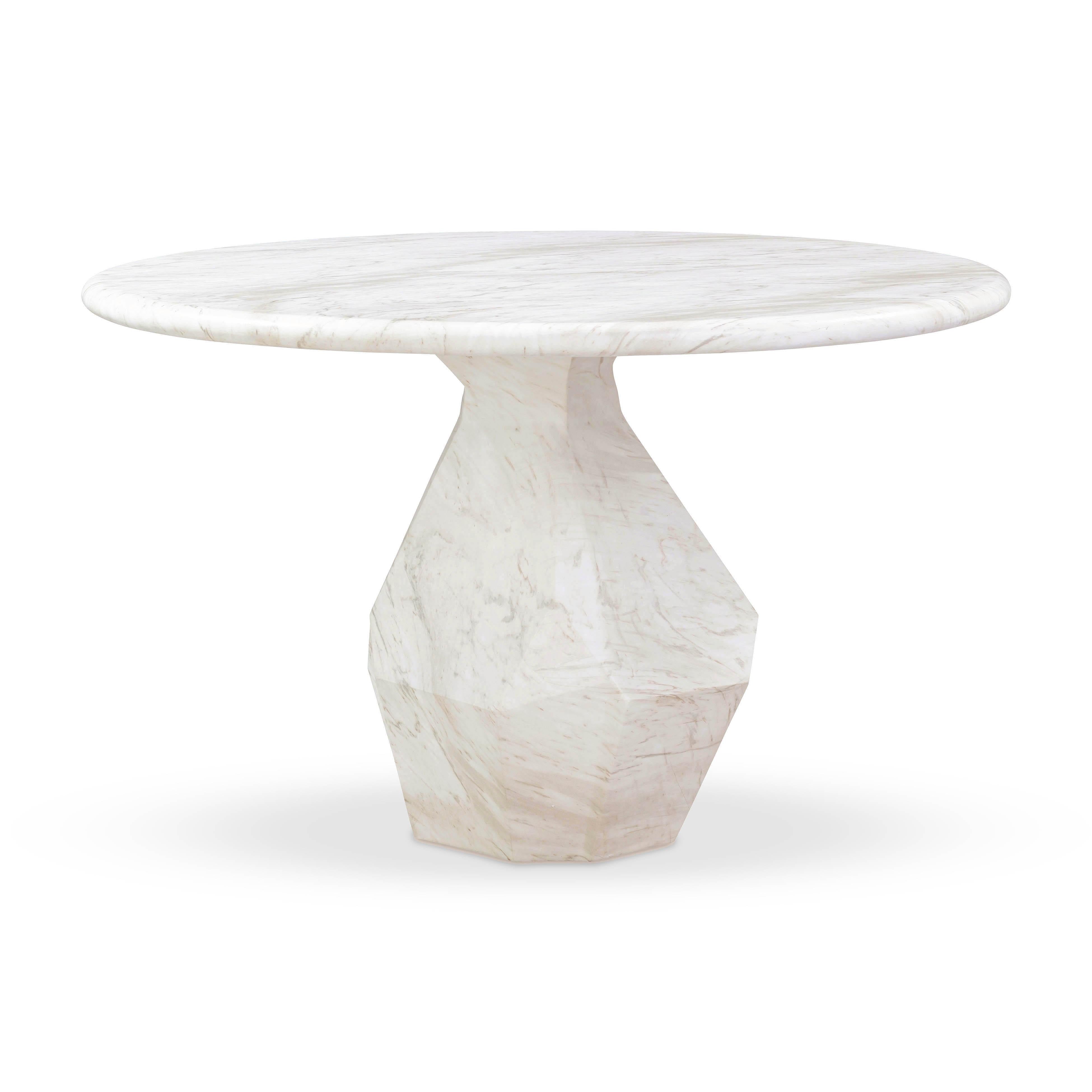 Esme Faux Marble 48" Round Dining Table