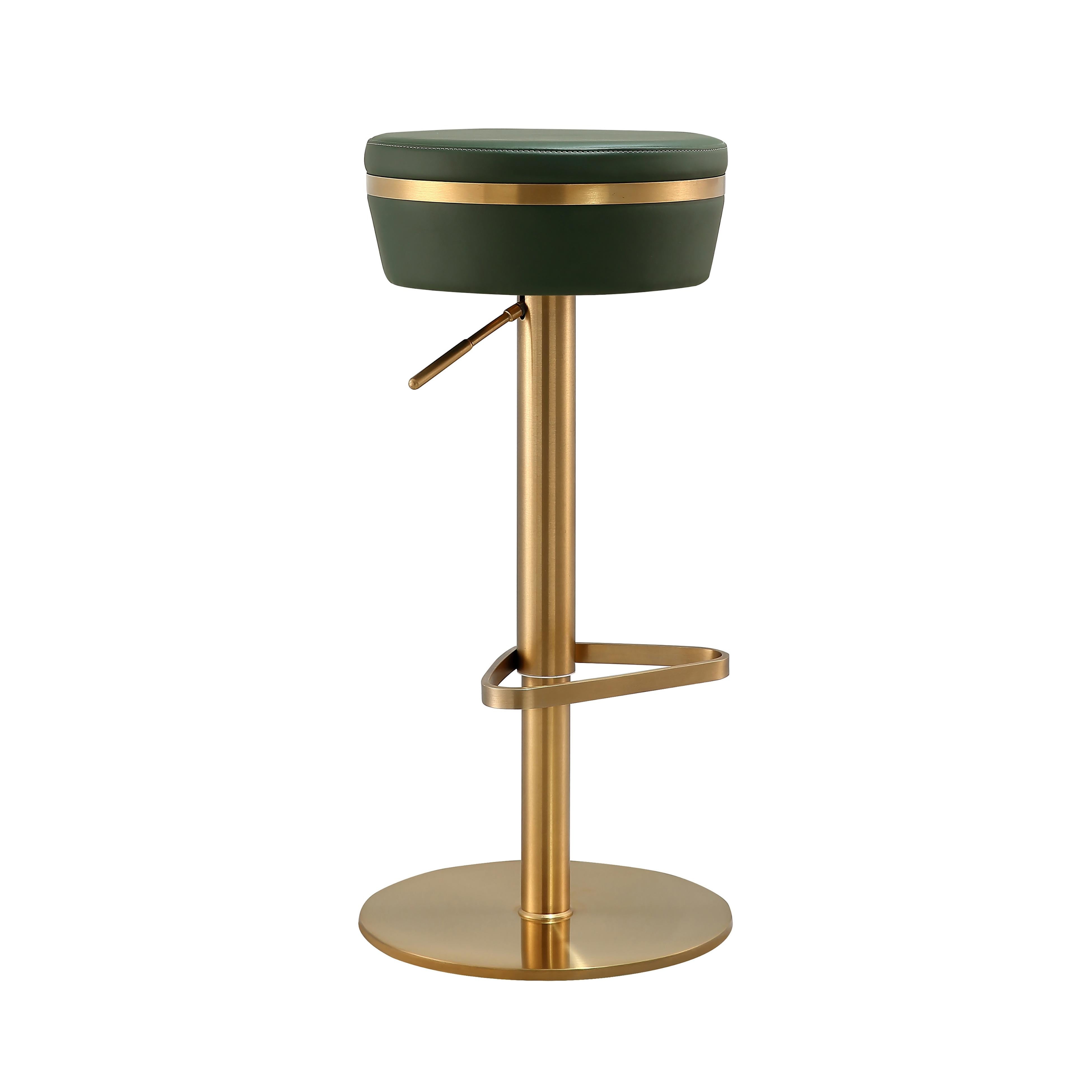 Astro Malachite Green and Gold Adjustable Stool - UK