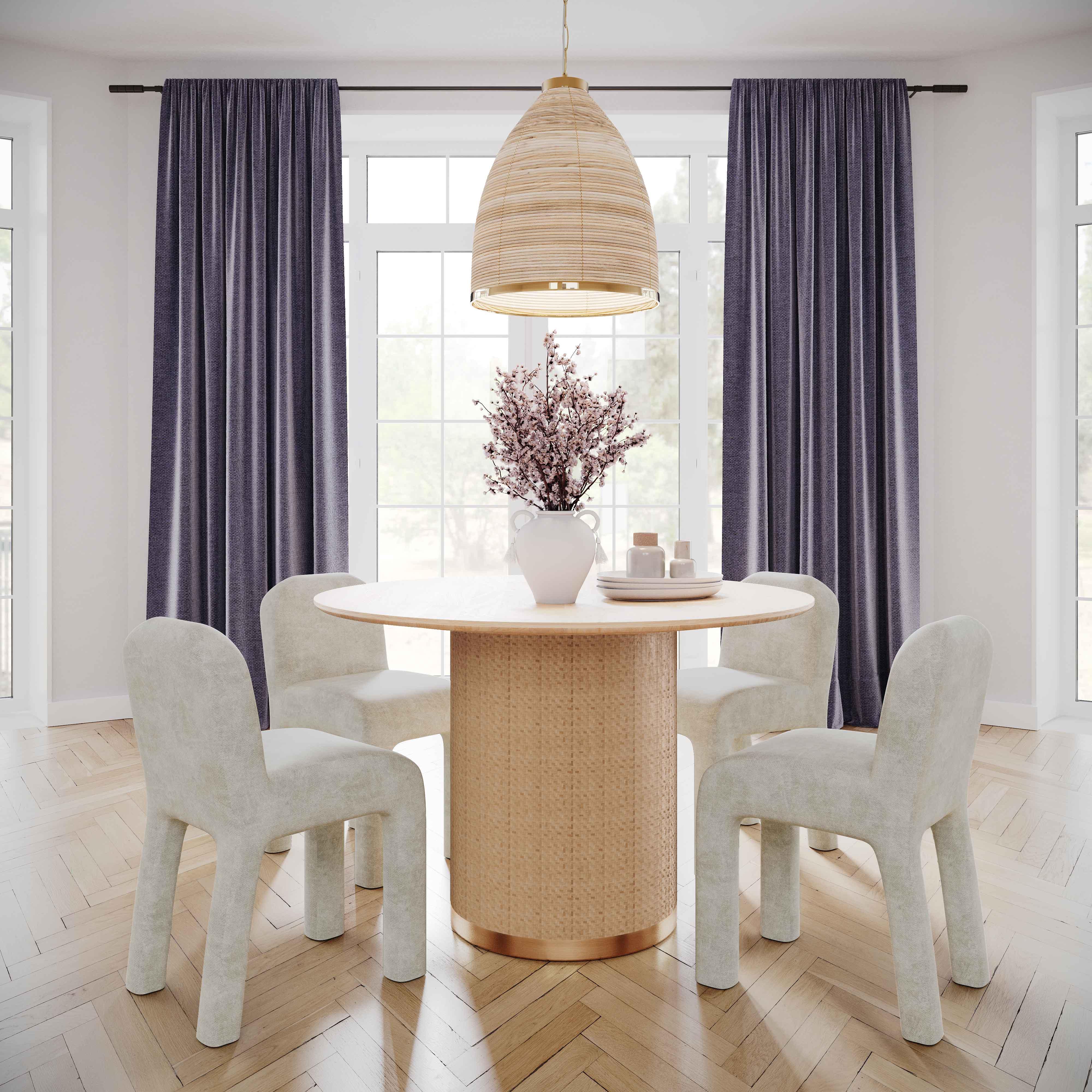 Georgia Light Grey Chenille Dining Chair - UK