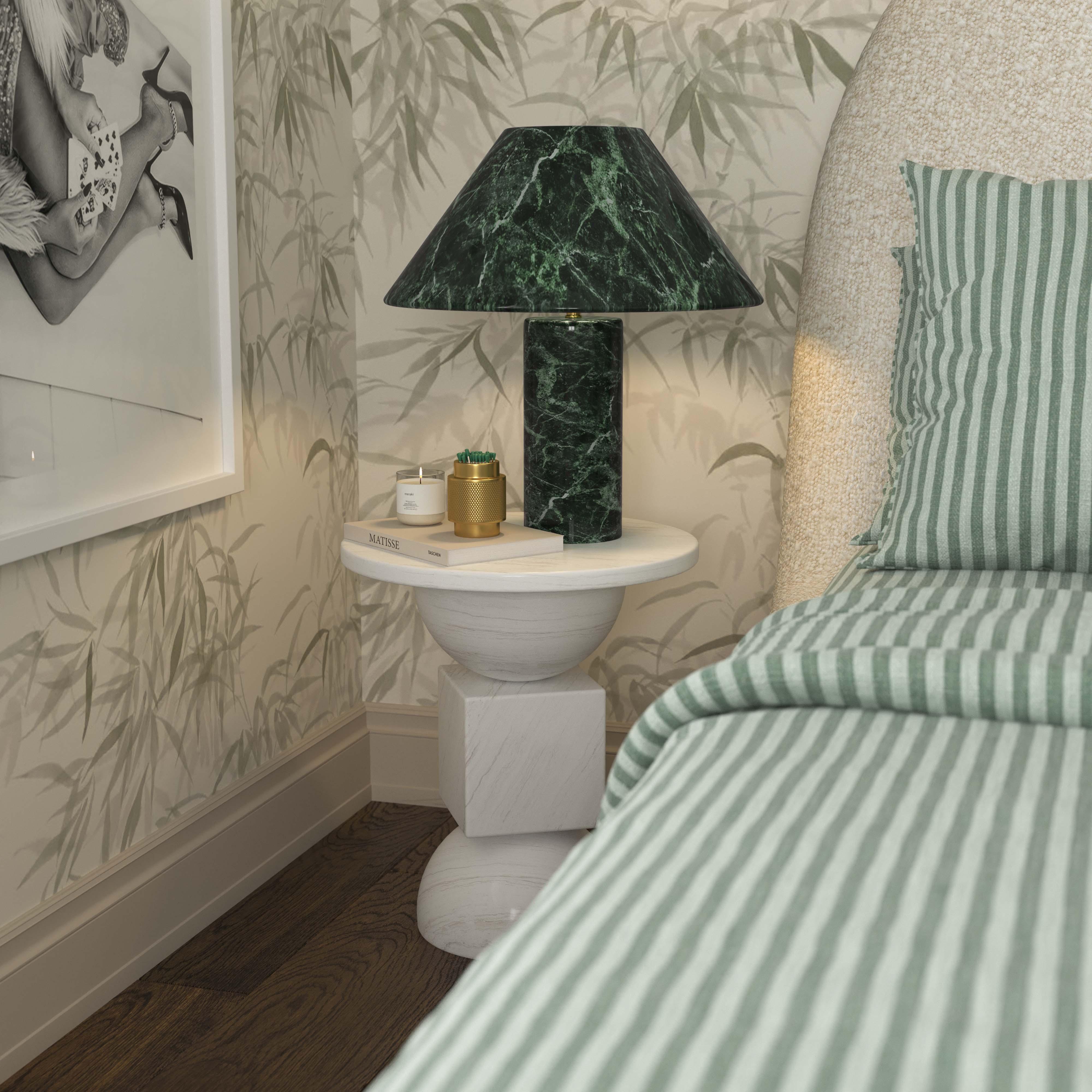 Mable Spider Green Marble Table Lamp