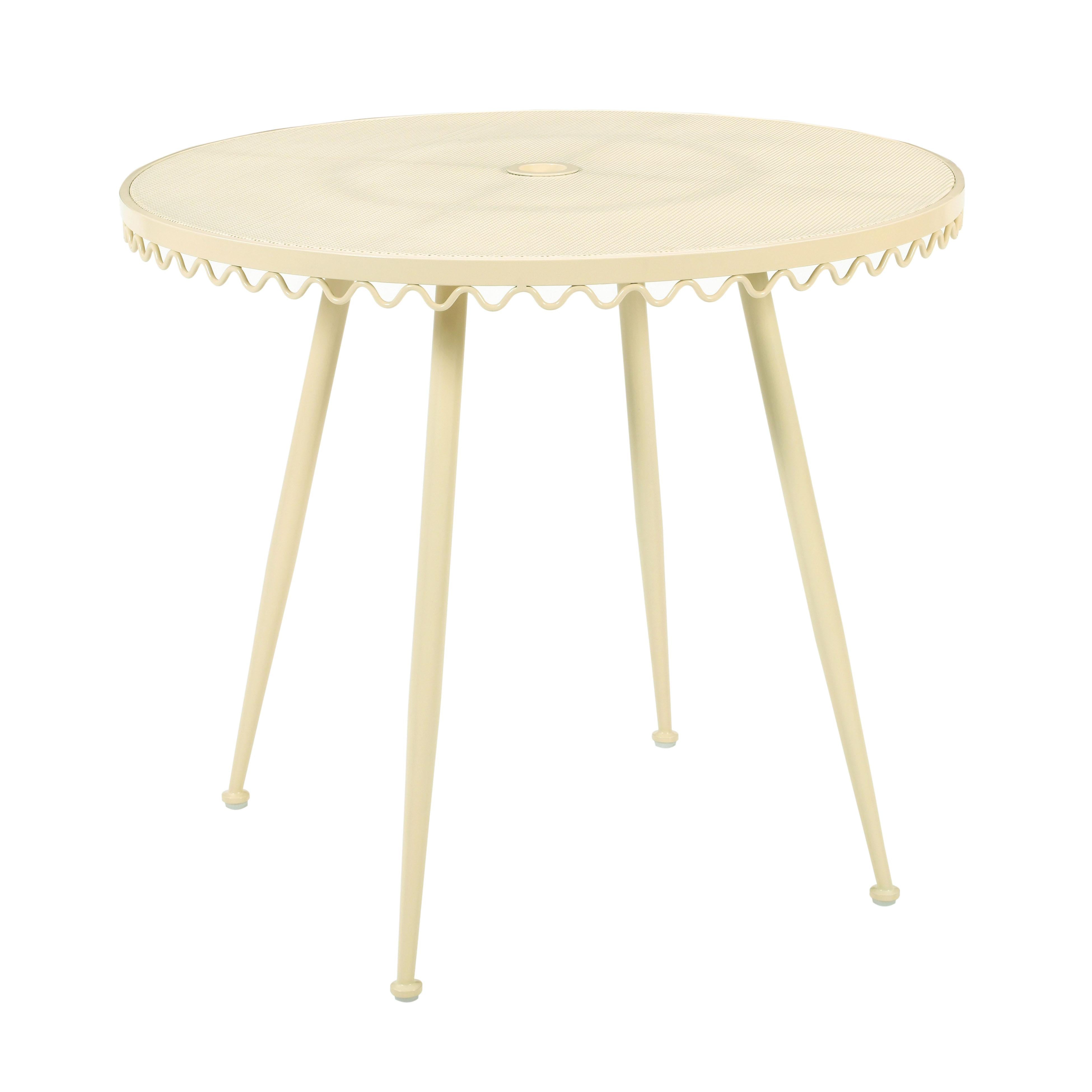 Erica Cream Wrought Iron Outdoor Cafe Table