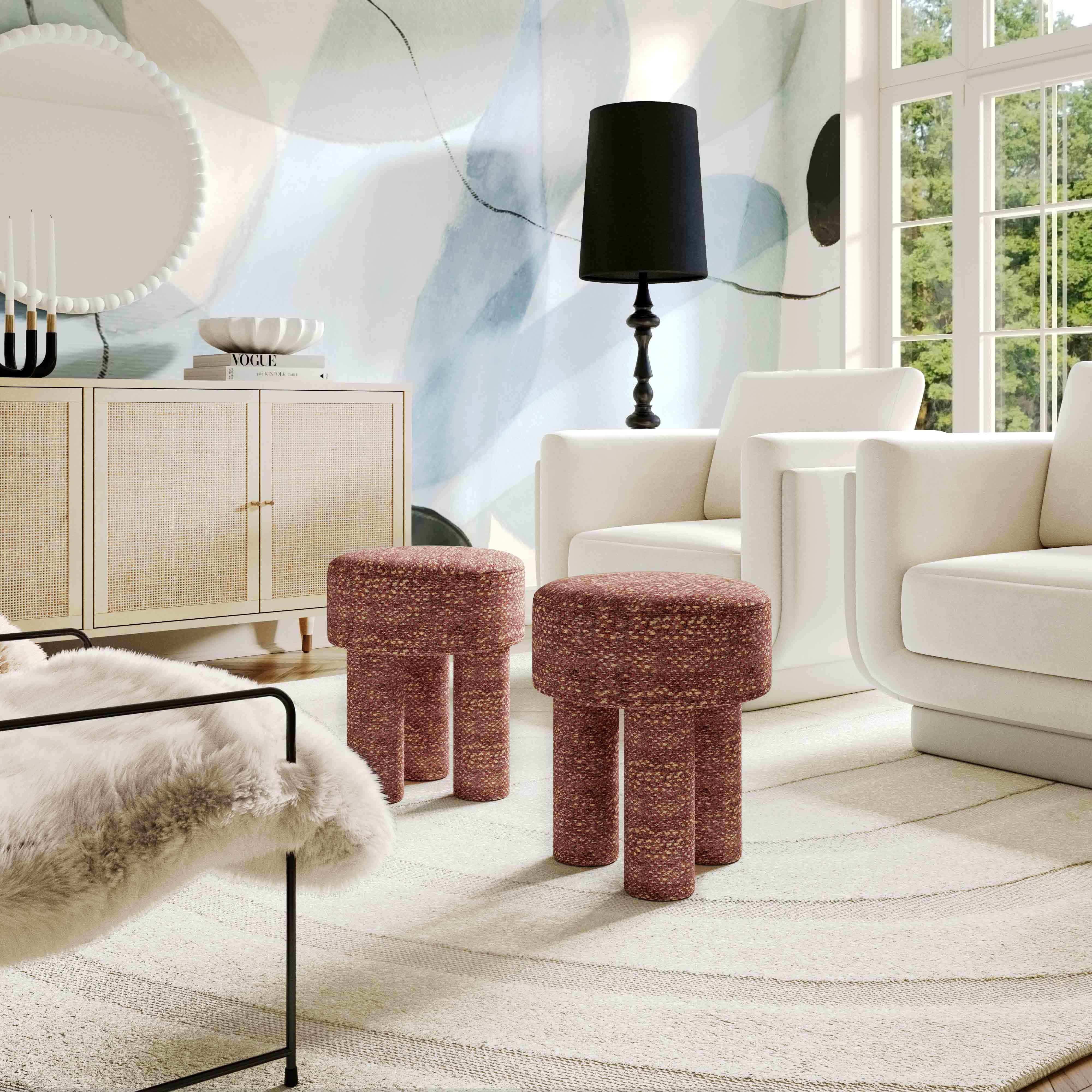 Claire Sedona Brown Knubby Stool - UK