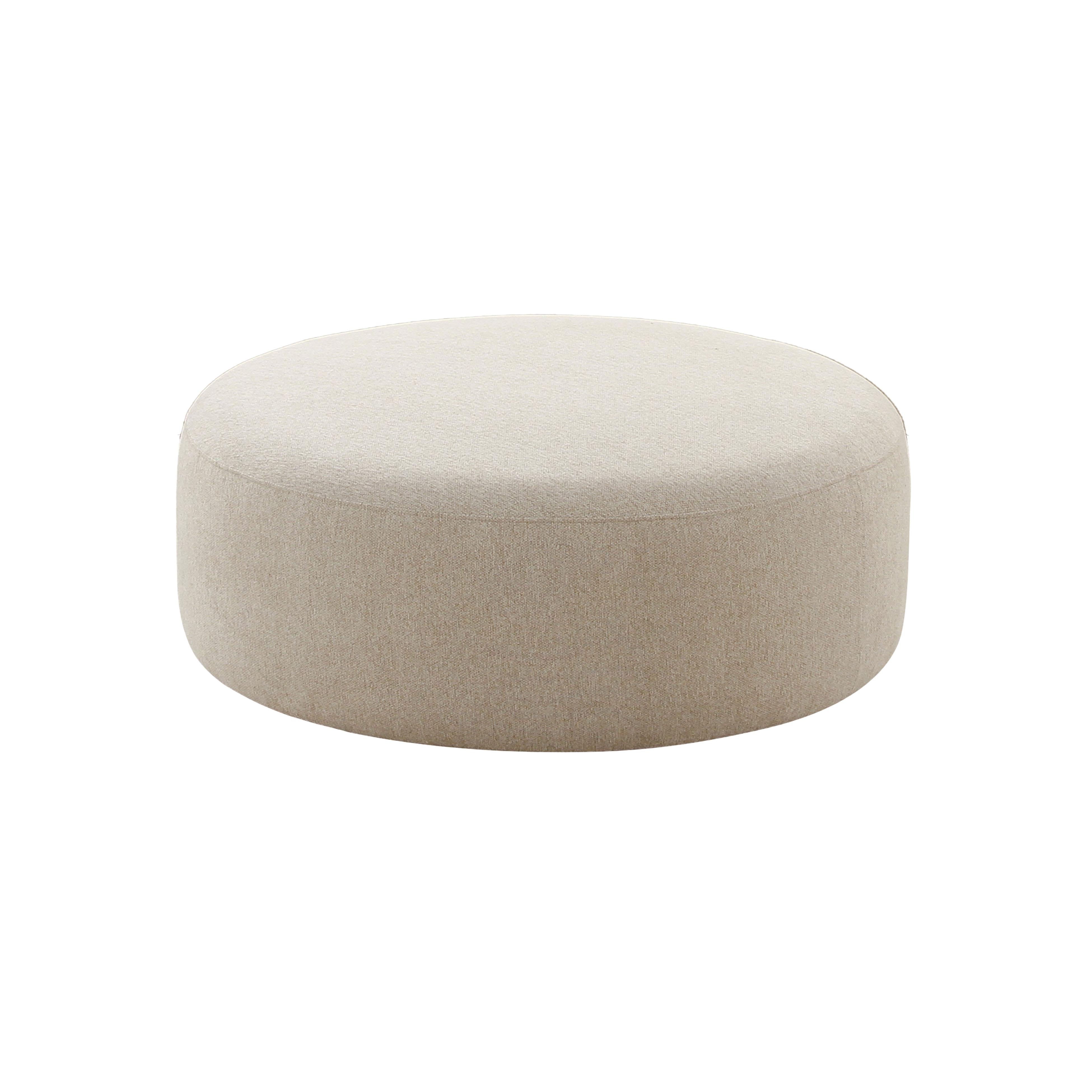 Broohah Beige Linen Ottoman - UK