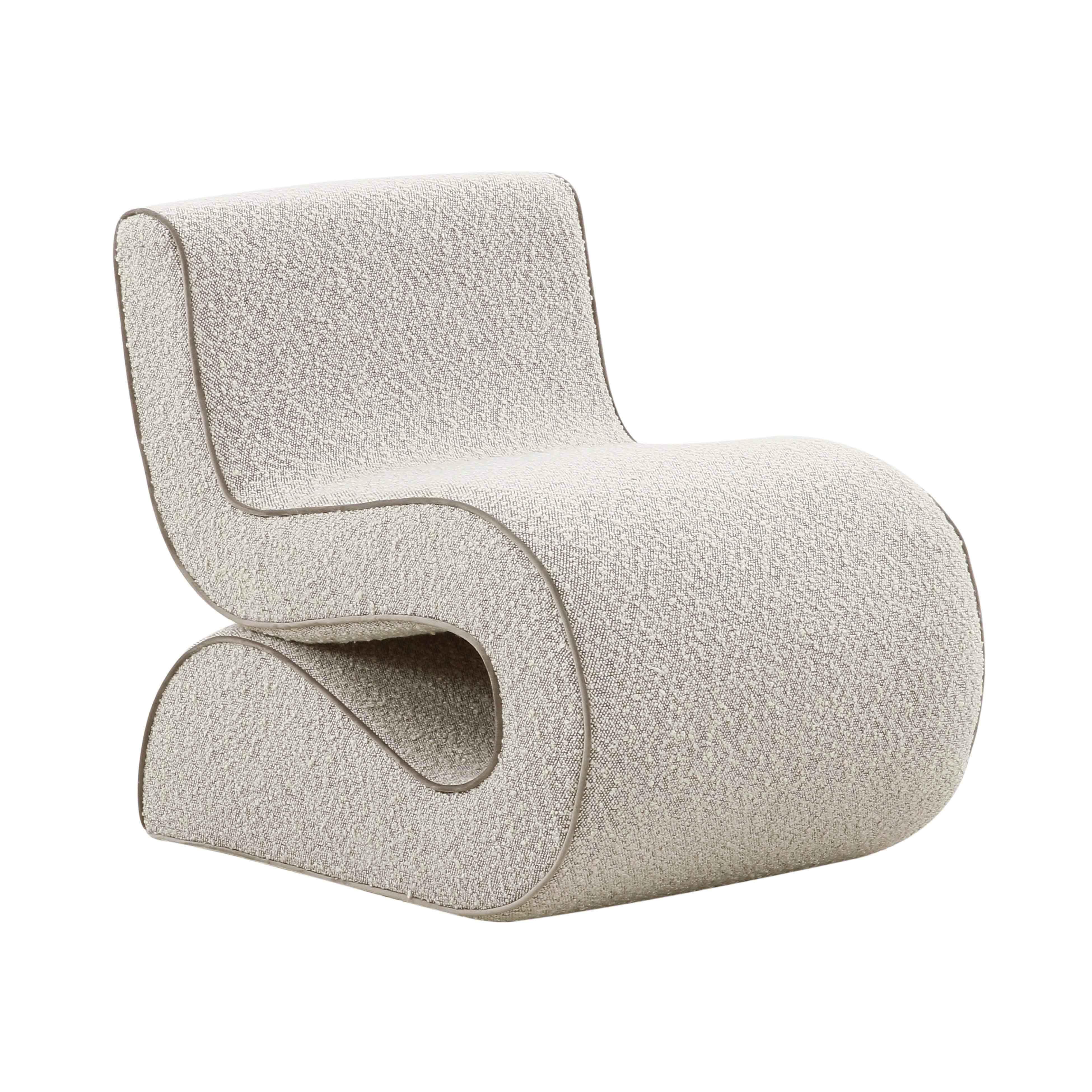 Senna Speckled Grey Boucle Accent Chair - UK