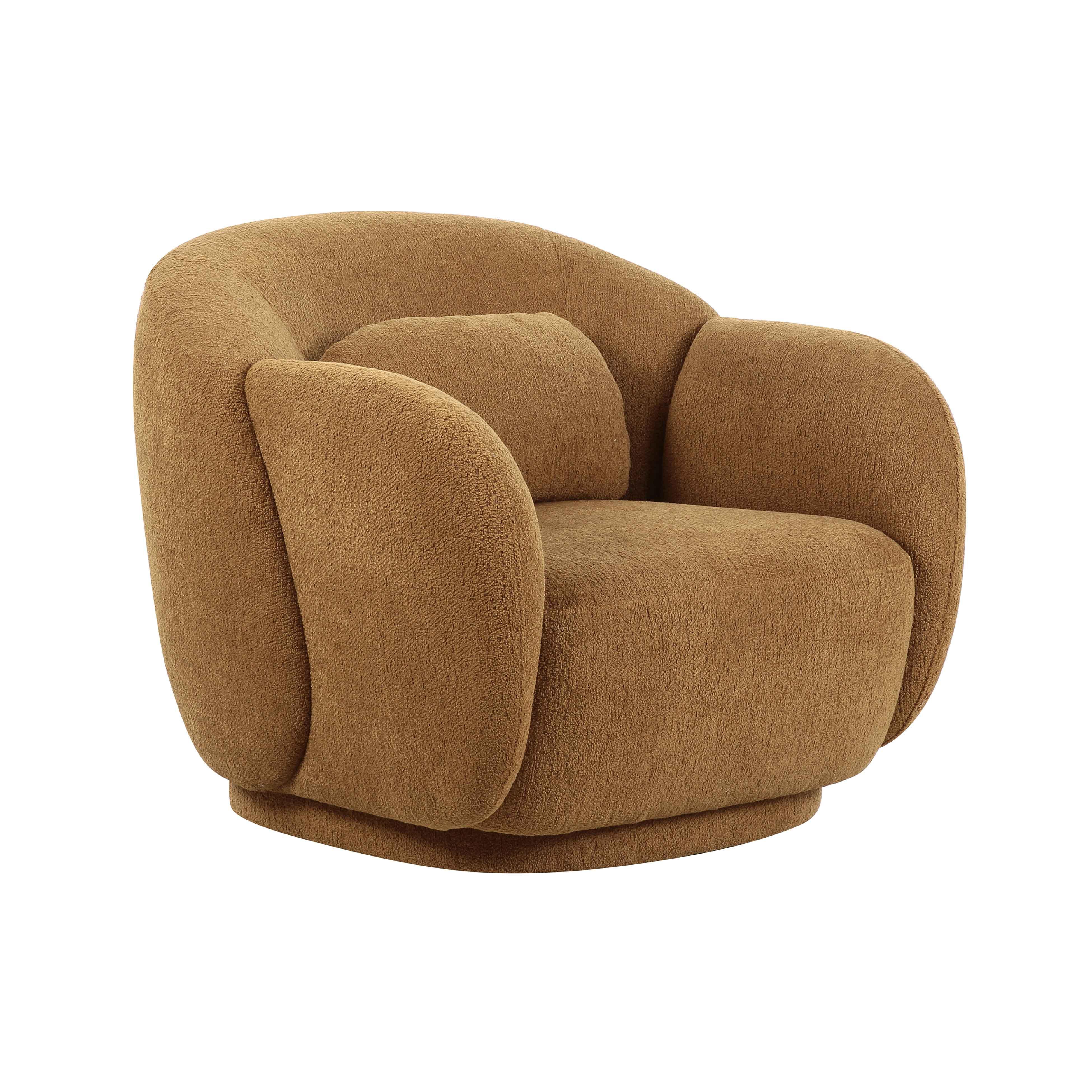 Misty Brown Boucle Accent Chair - UK