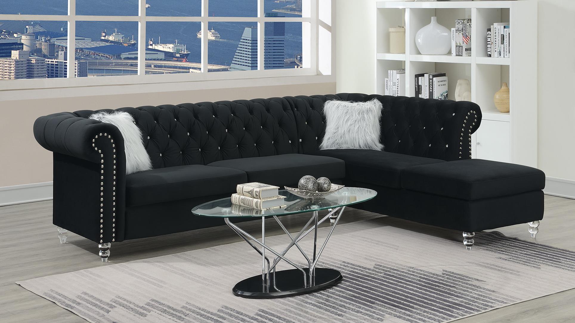 Lucy Black 2 Pc Sectional