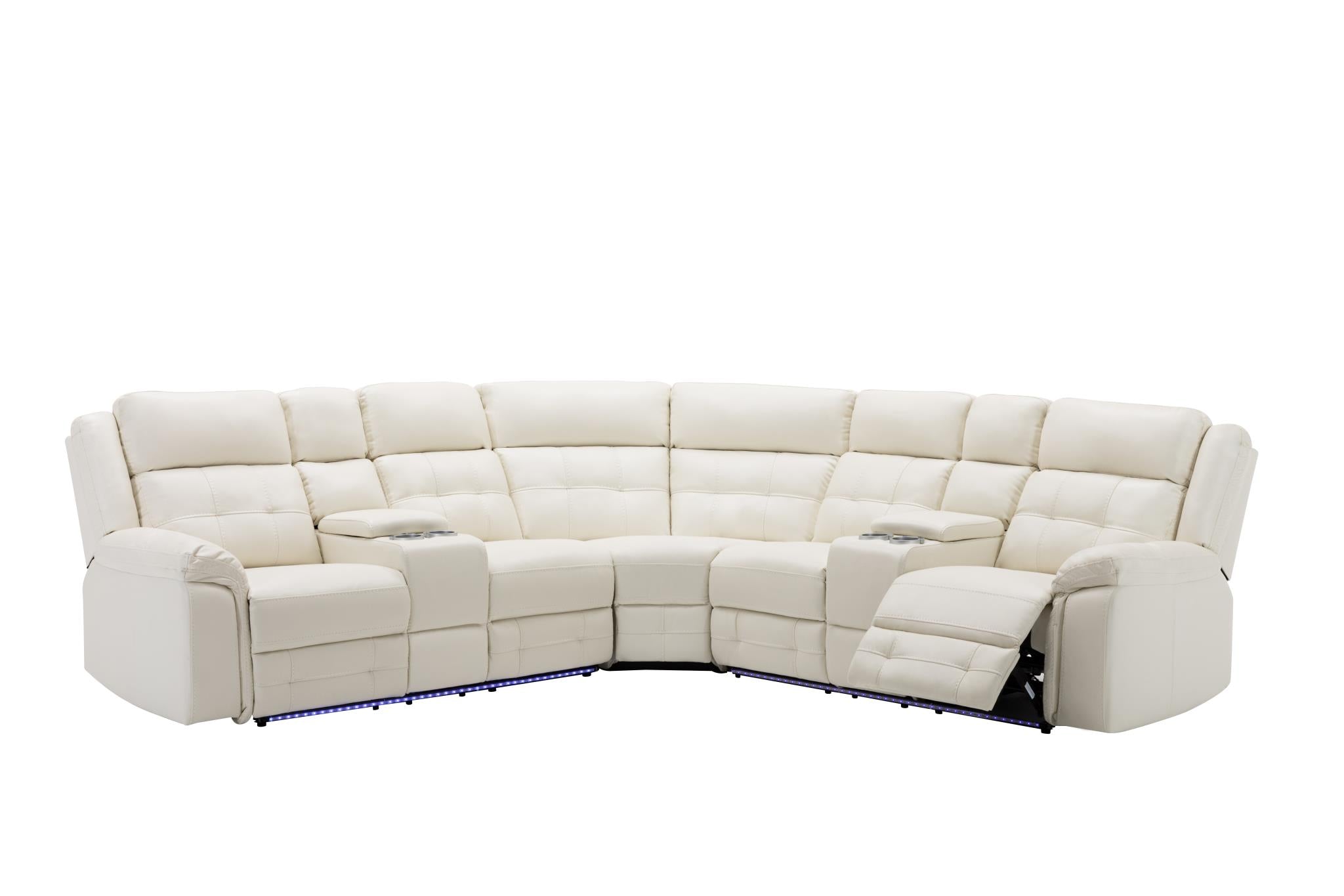 Philip White 3 Pc Power Reclining Sectional Living Collection