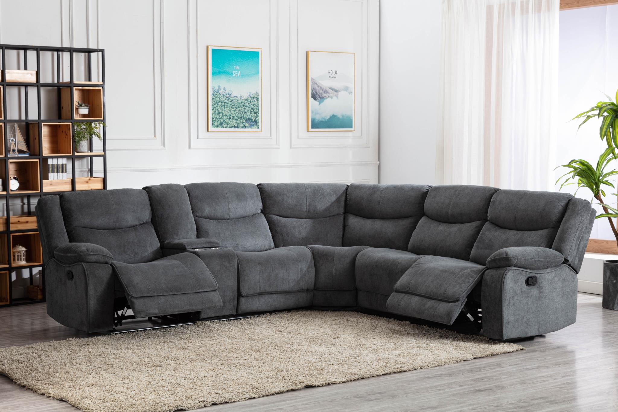 Samuel Gray 3 Pc Motion Sectional Living Collection