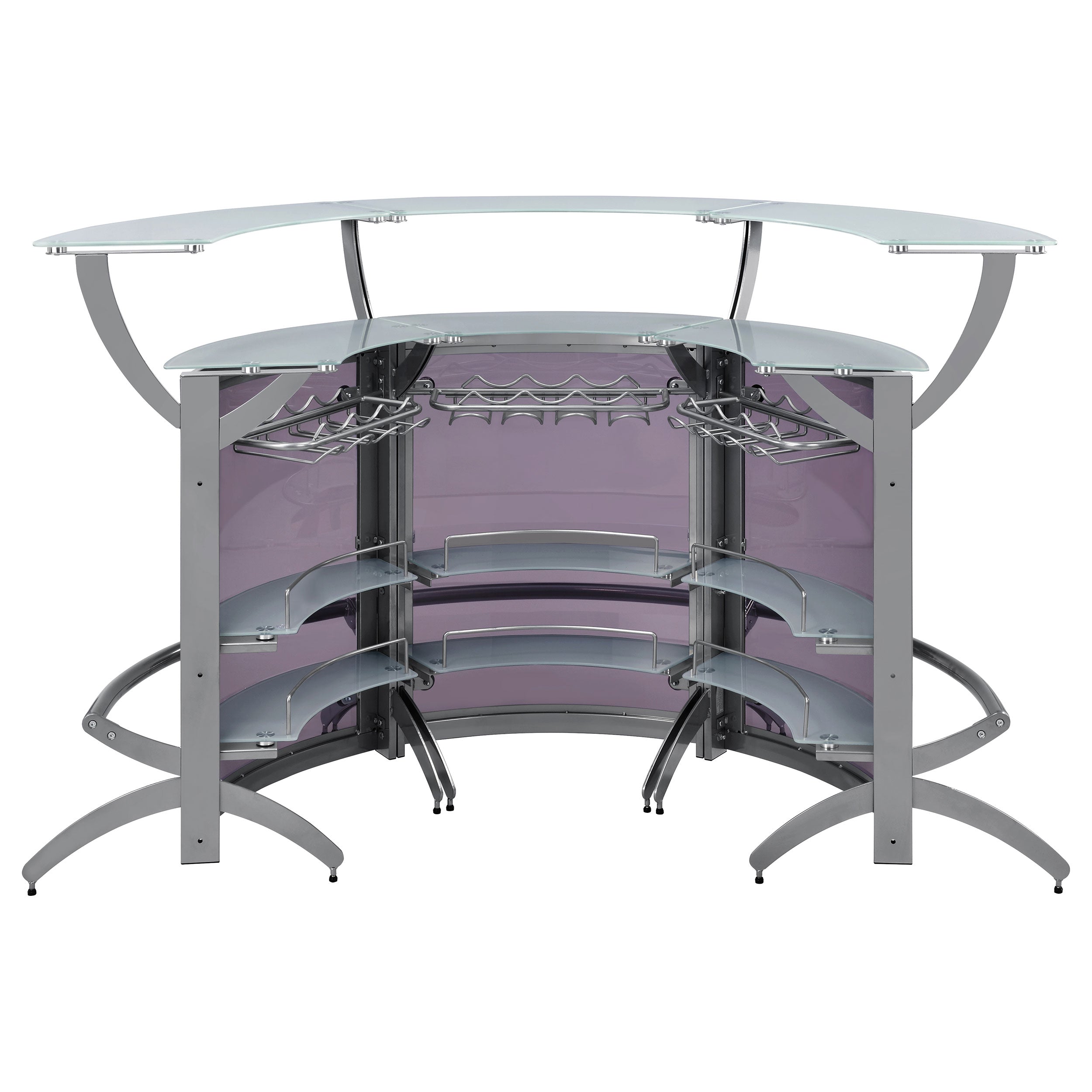 Dallas  Curved Freestanding Home Bar Cabinet Black