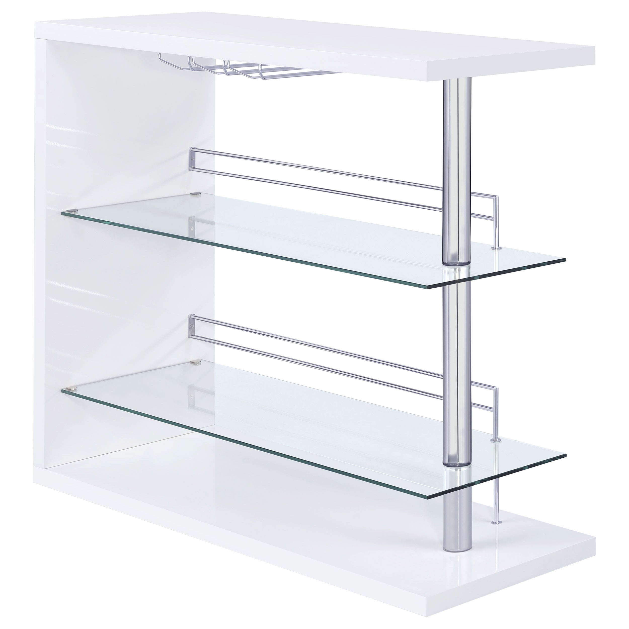 Prescott Rectangular Home Wine Table Black High Gloss