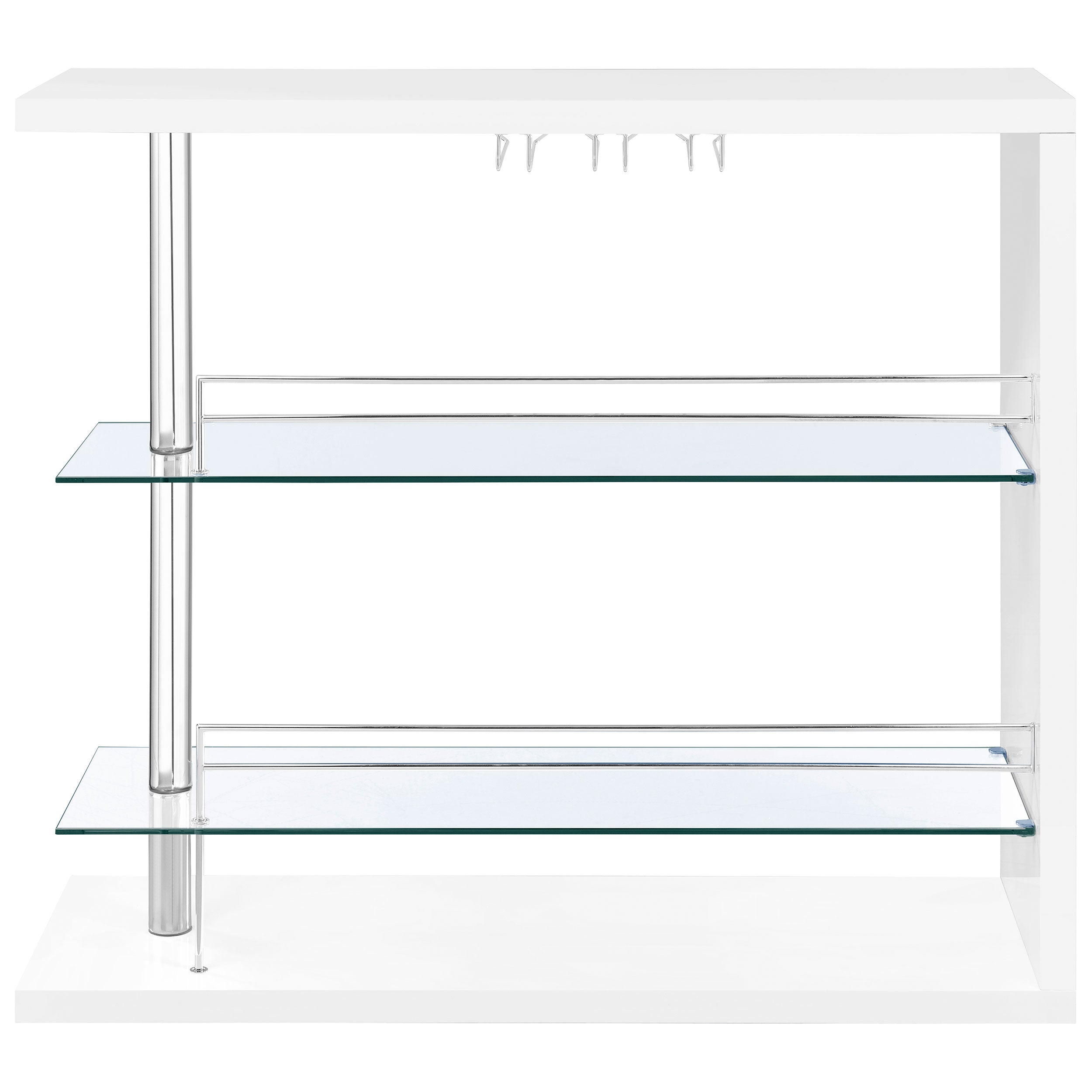 Prescott Rectangular Home Wine Table Black High Gloss