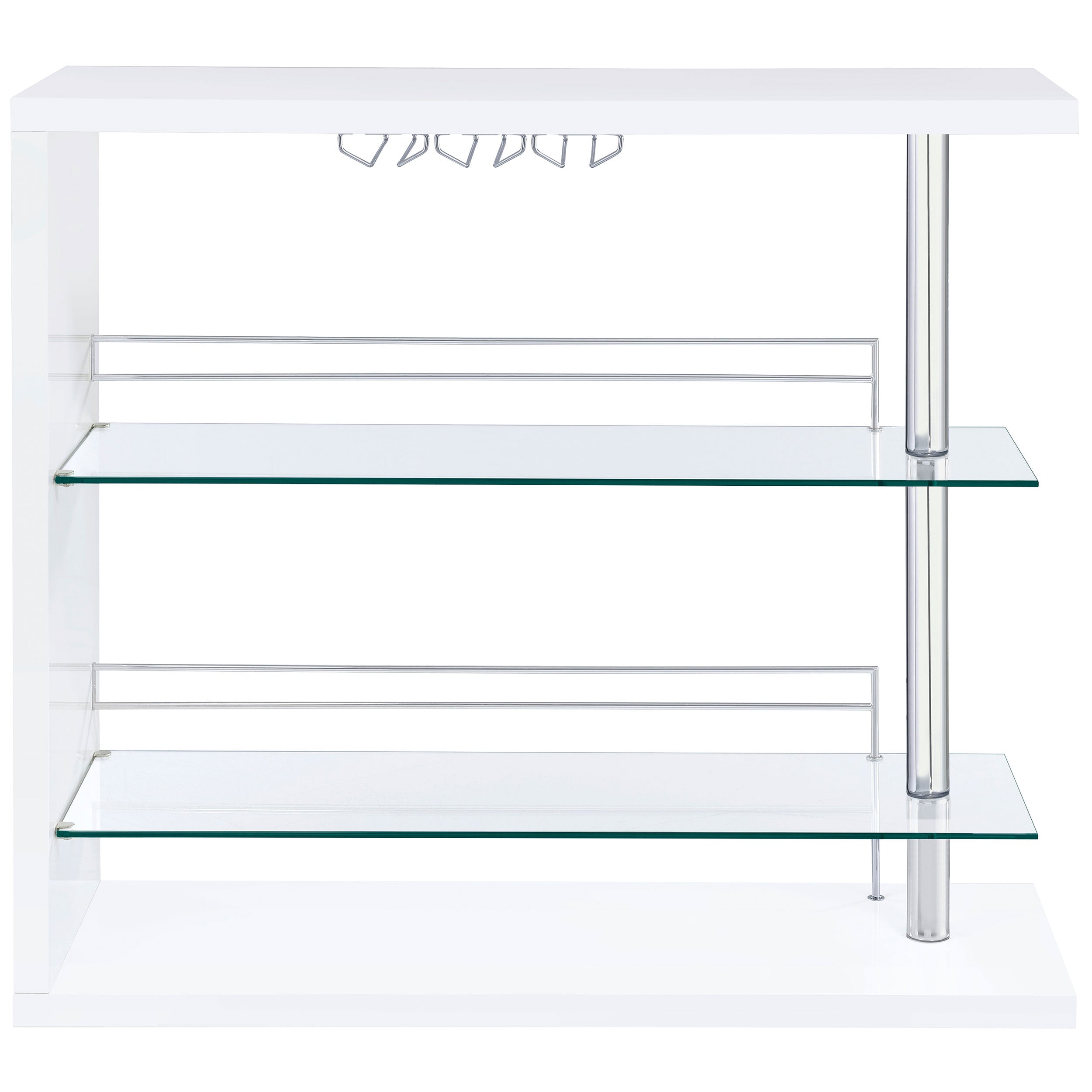 Prescott Rectangular Home Wine Table Black High Gloss