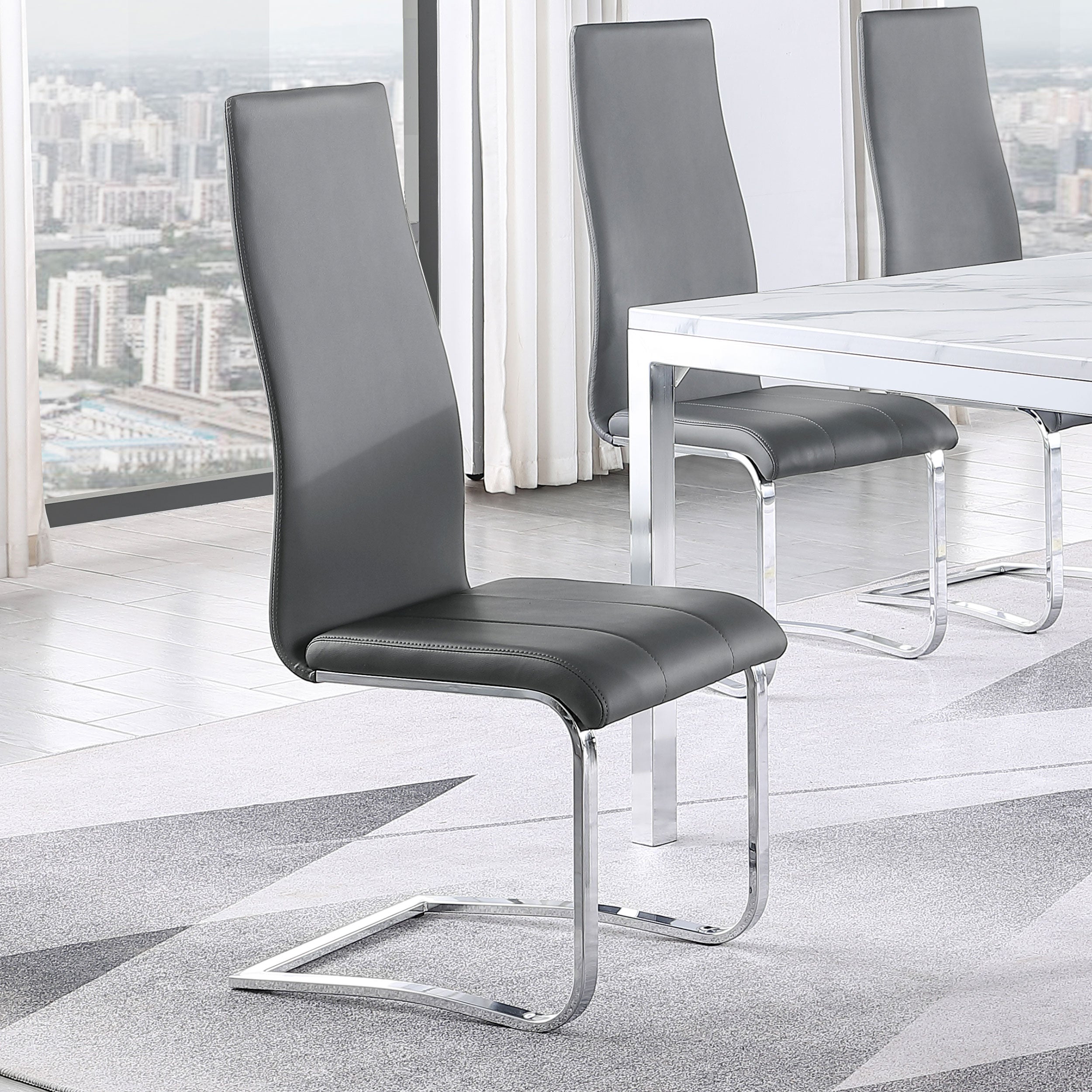 Montclair Upholstered Dining Side Chair Black (Set of 4)