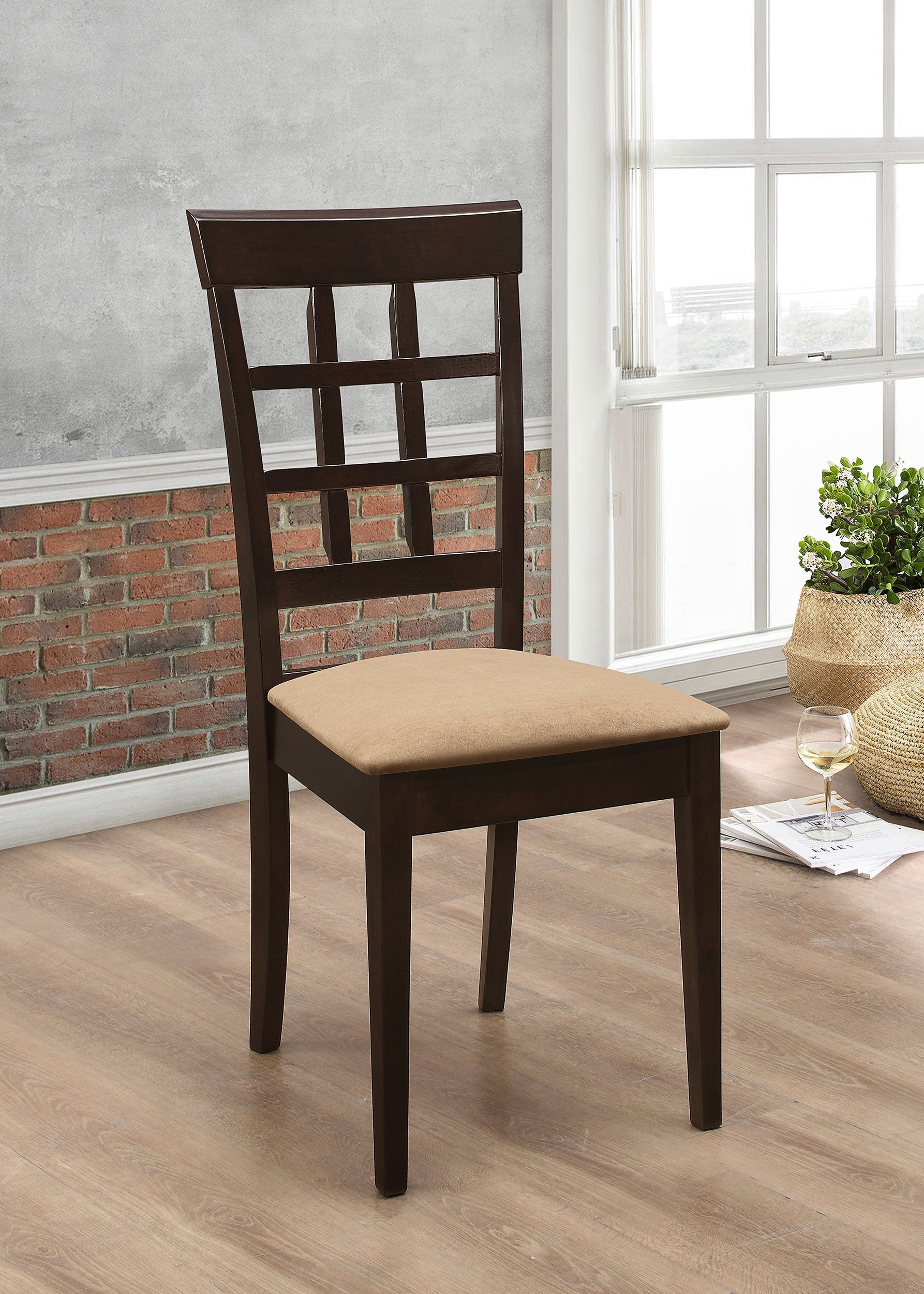 Gabriel Closed Back Dining Side Chair Cappuccino (Set of 2)