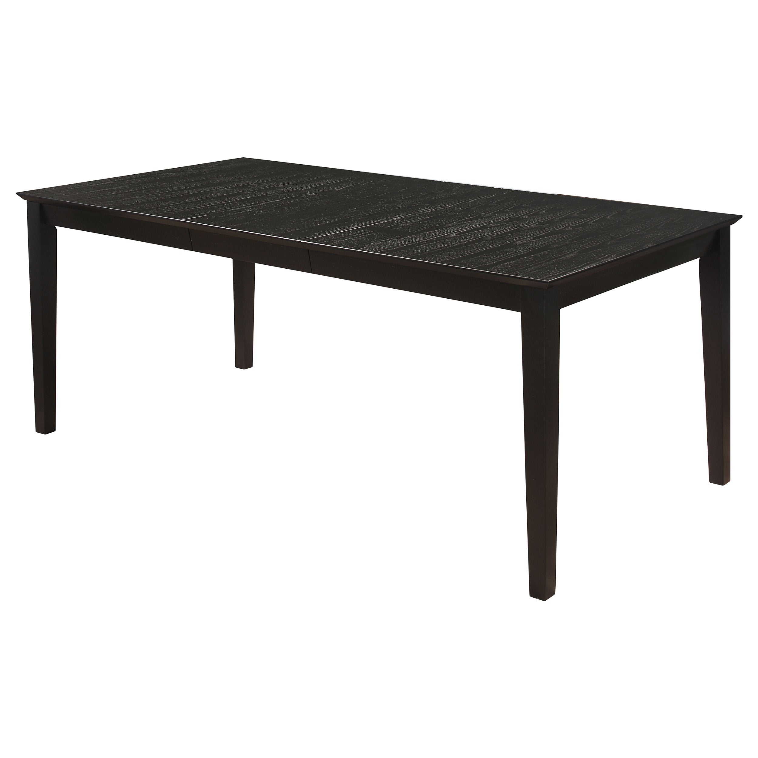 Louise  Rectangular Extension Leaf Dining Set Black