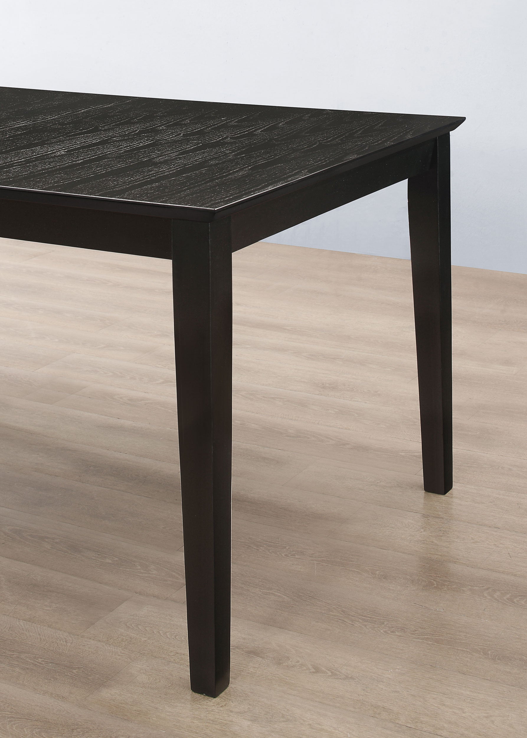 Louise  Rectangular Extension Leaf Dining Set Black