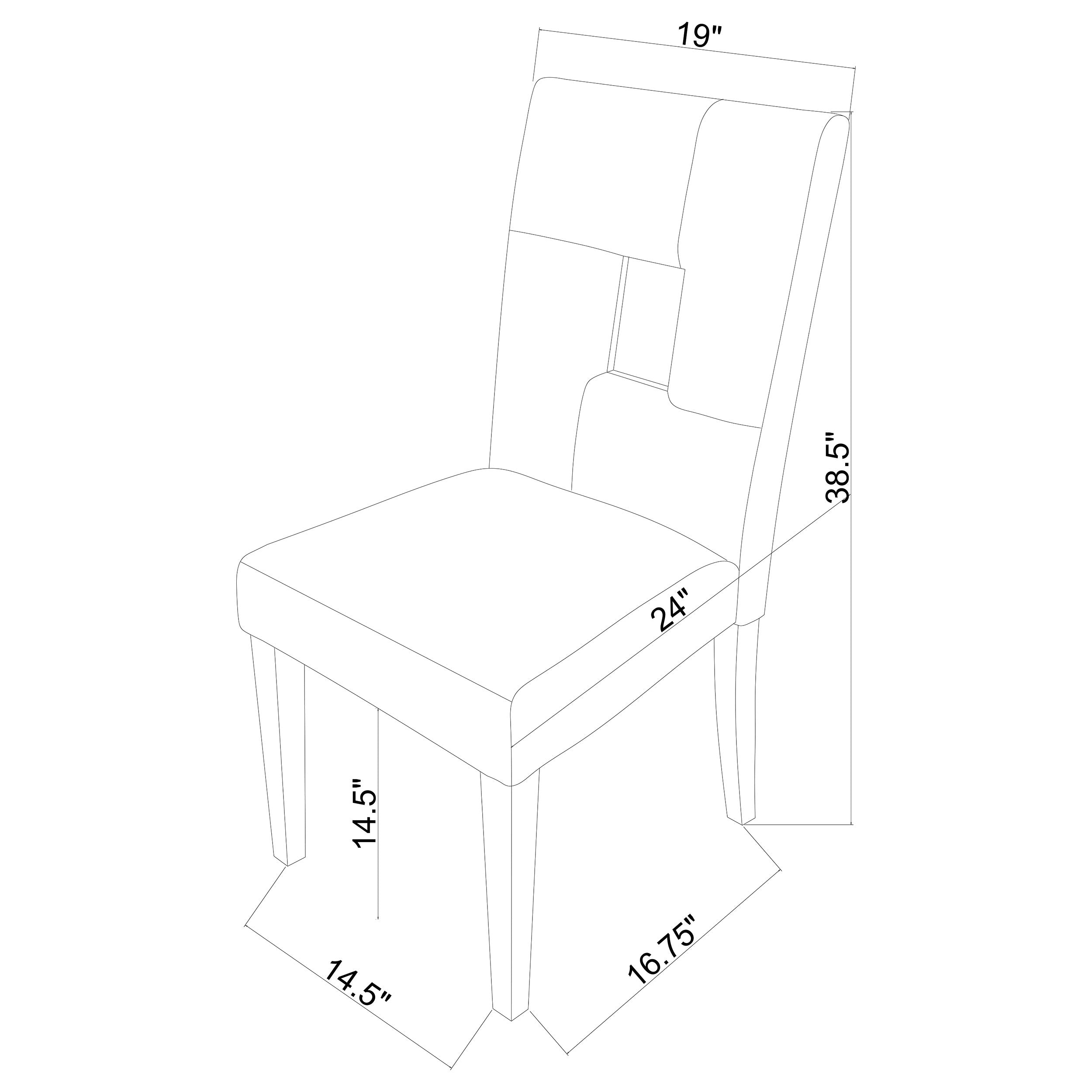 Shannon Upholstered Dining Side Chair Black (Set of 2)