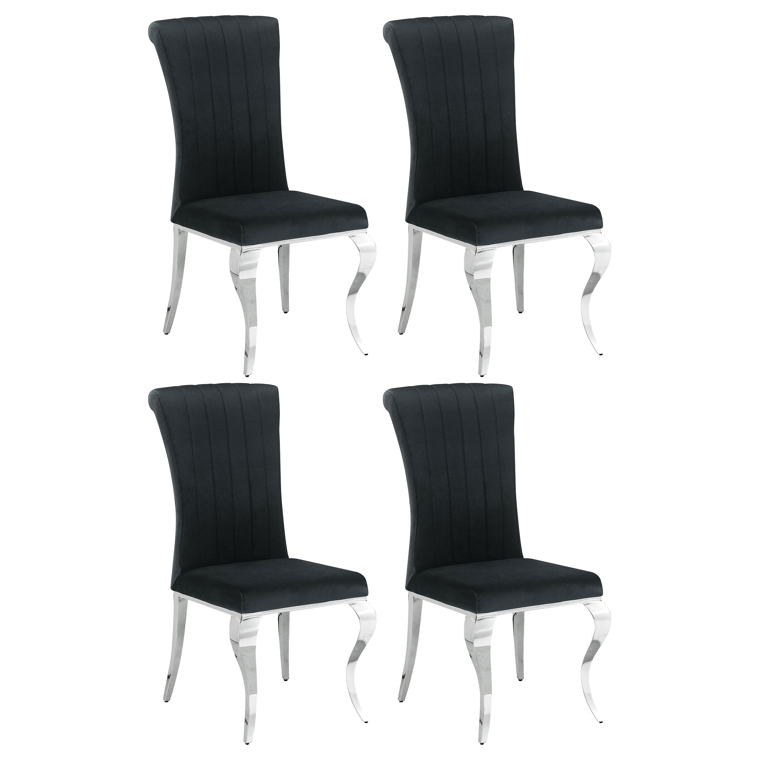 Betty Velvet Upholstered Dining Chair Ink Blue (Set of 4)