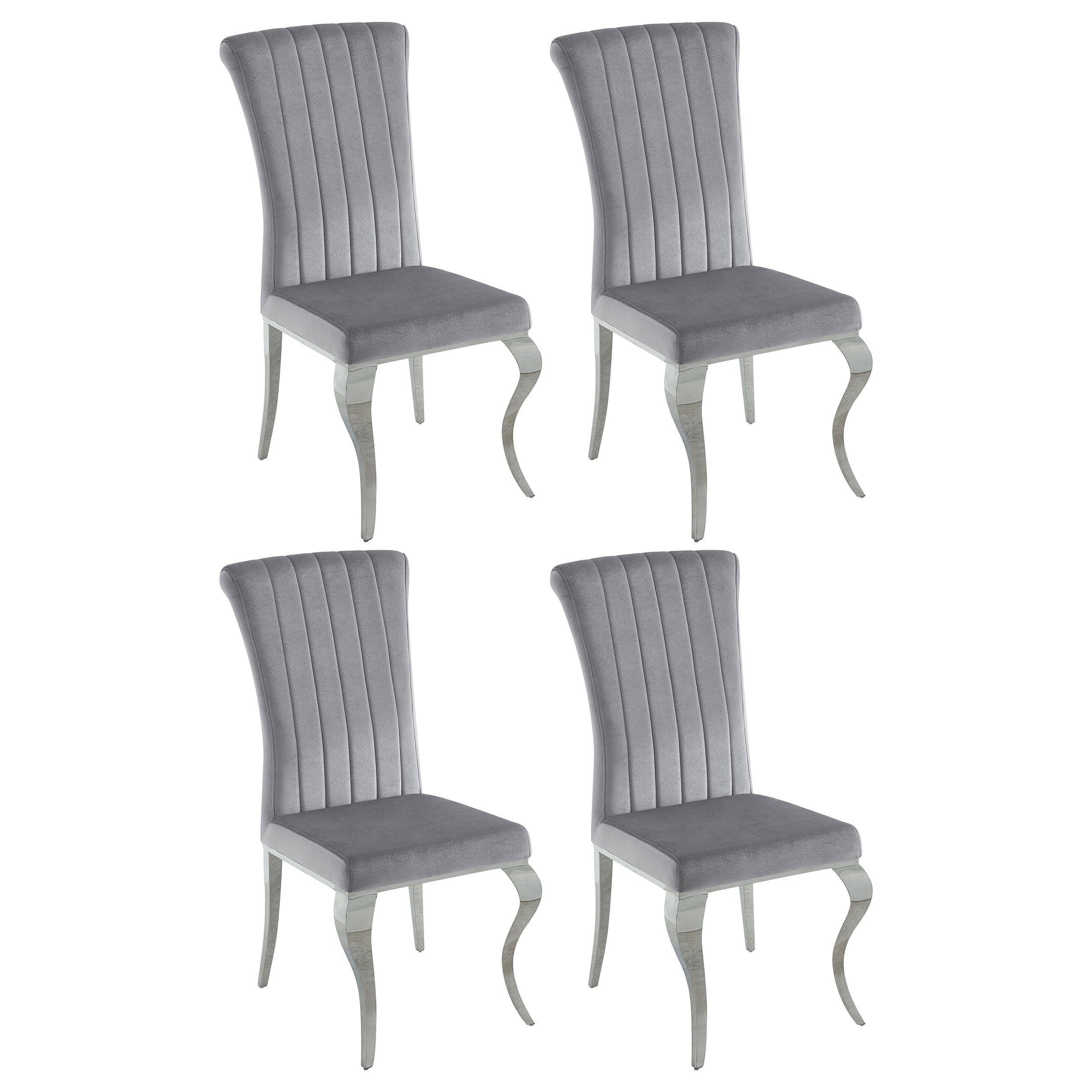 Betty Velvet Upholstered Dining Chair Ink Blue (Set of 4)