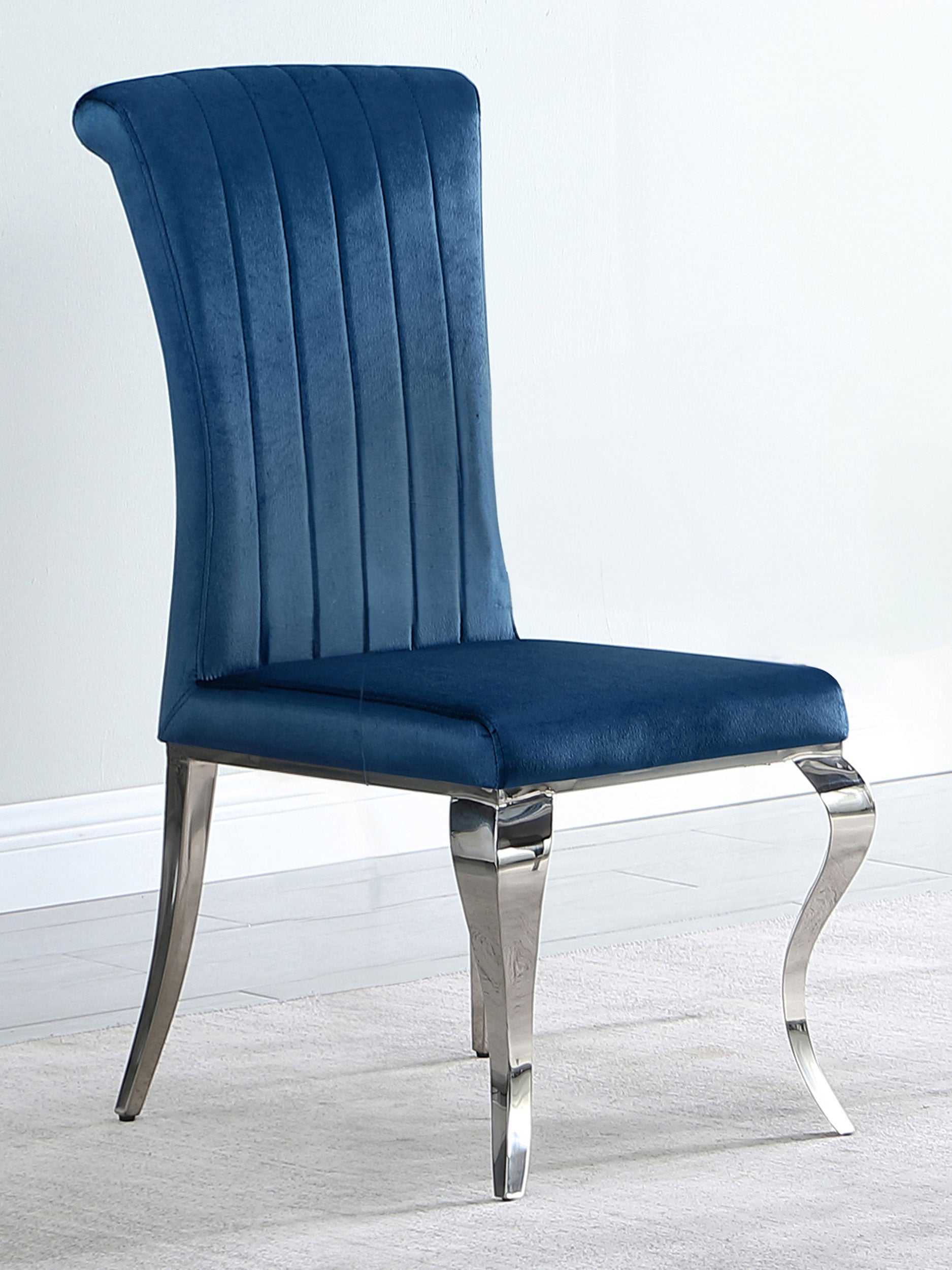 Betty Velvet Upholstered Dining Chair Ink Blue (Set of 4)