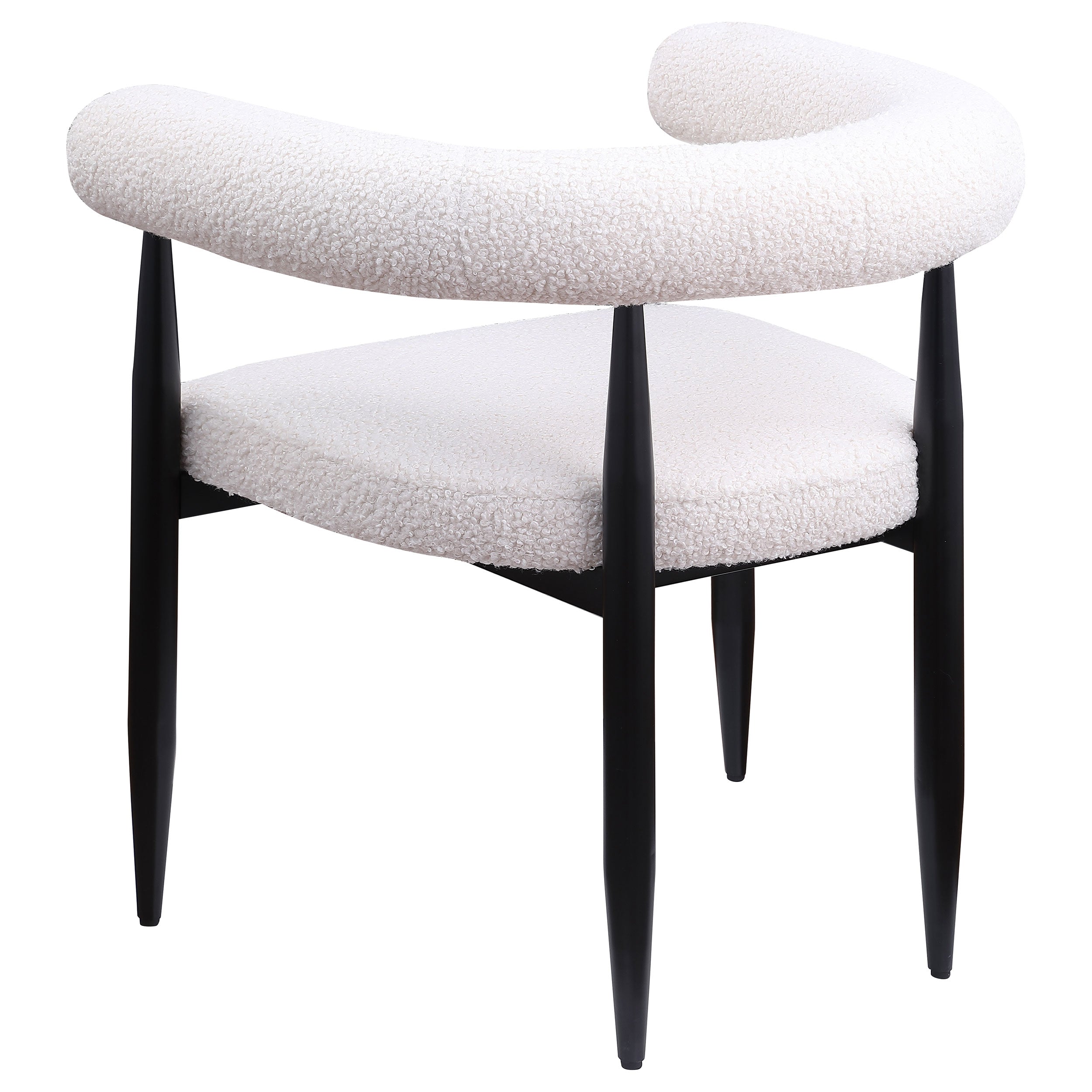 Dunmore Boucle Upholstered Dining Arm Chair Black (Set of 2)