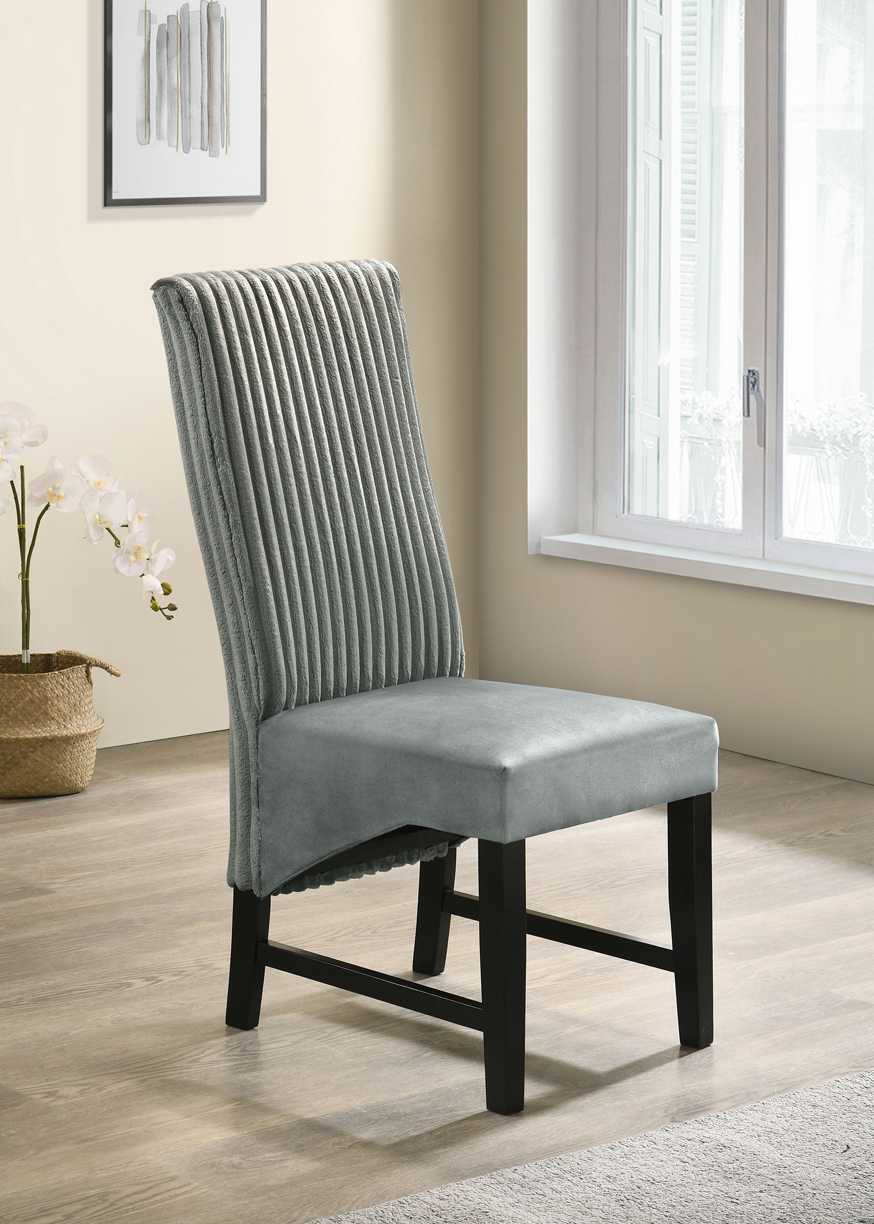 Barrand Upholstered Dining Side Chair Black (Set of 2)