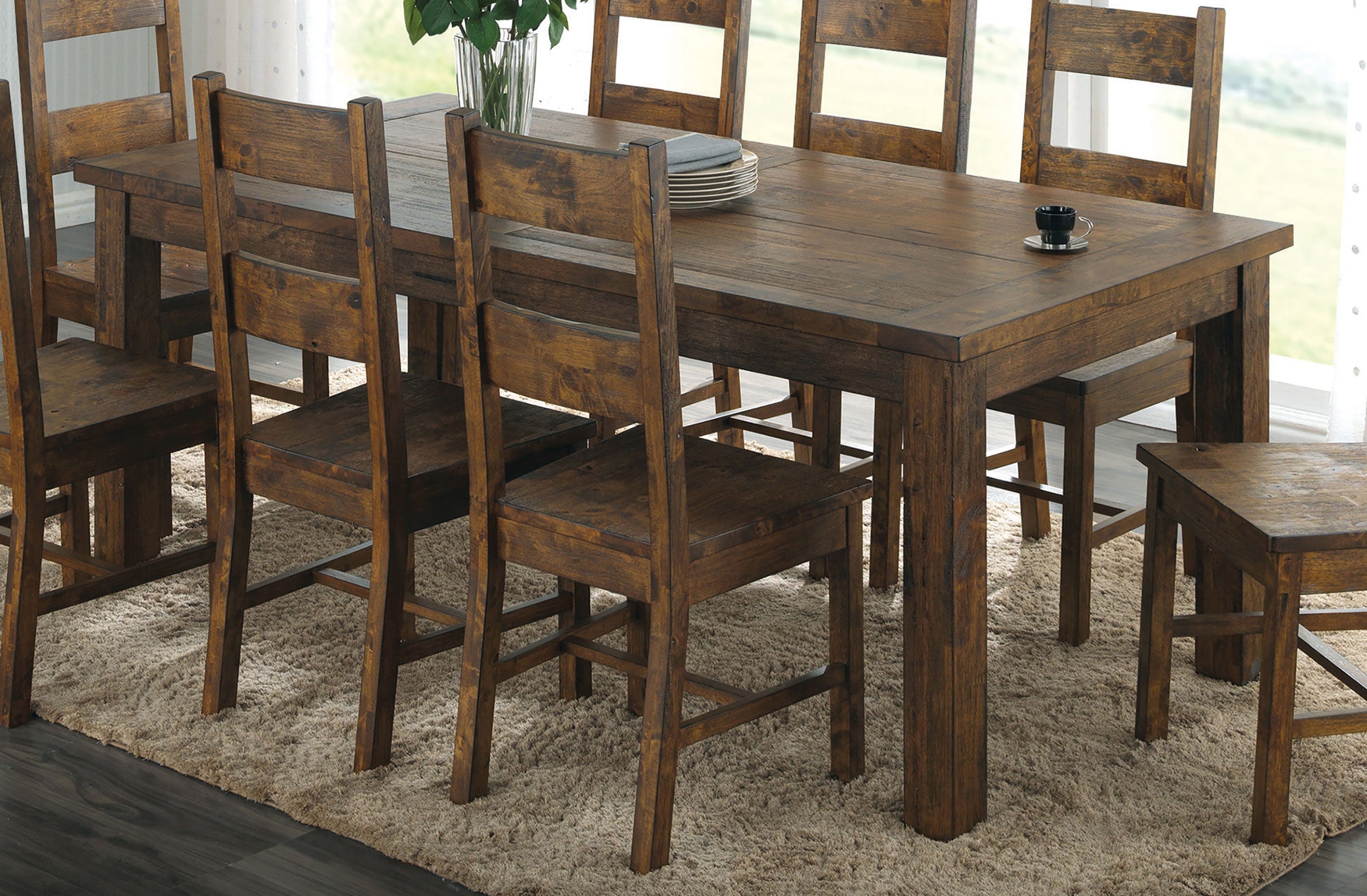 Coleman 84-inch Counter Height Dining Table Golden Brown