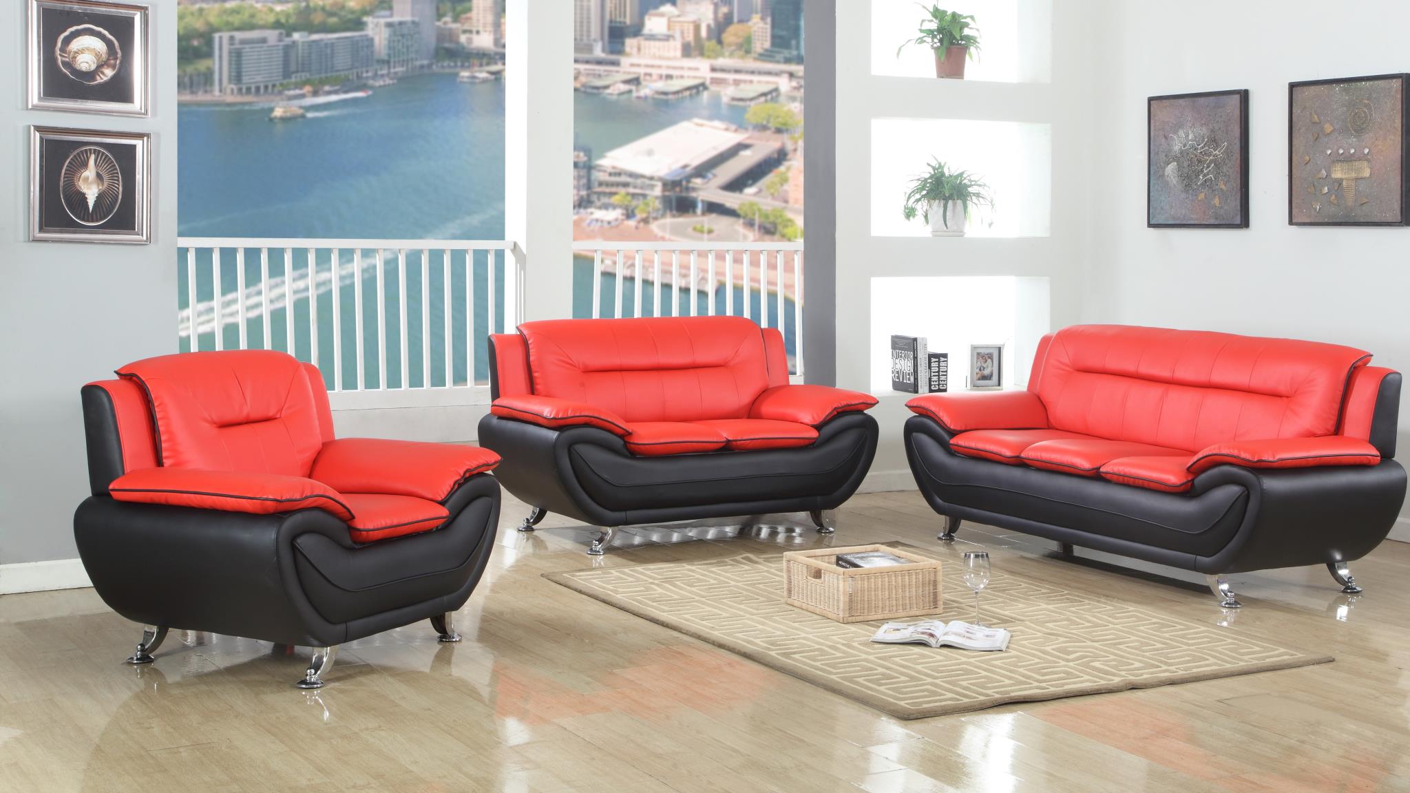 Barcelona Red Living Room Collection