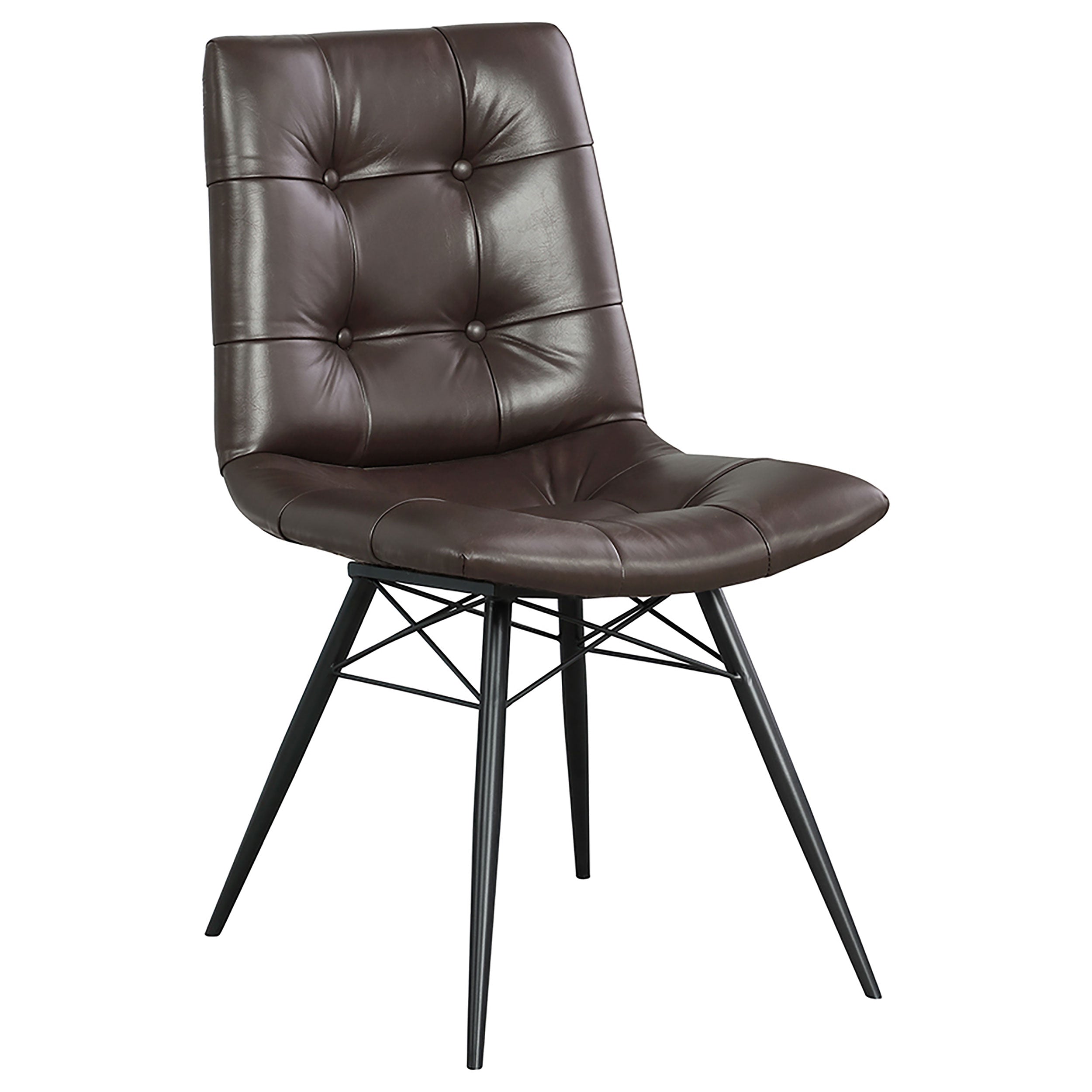 Aiken Upholstered Dining Side Chair Brown(Set of 4)