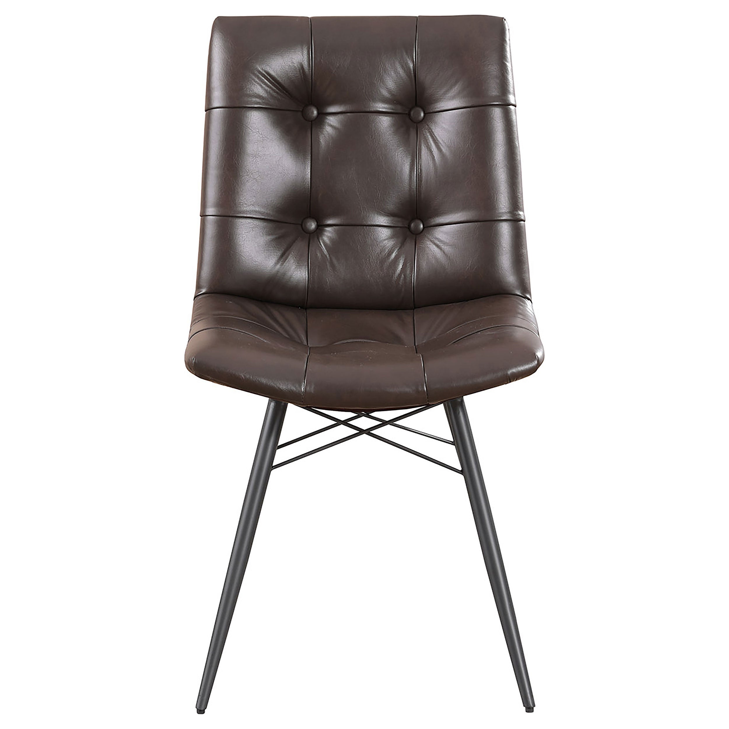 Aiken Upholstered Dining Side Chair Brown(Set of 4)