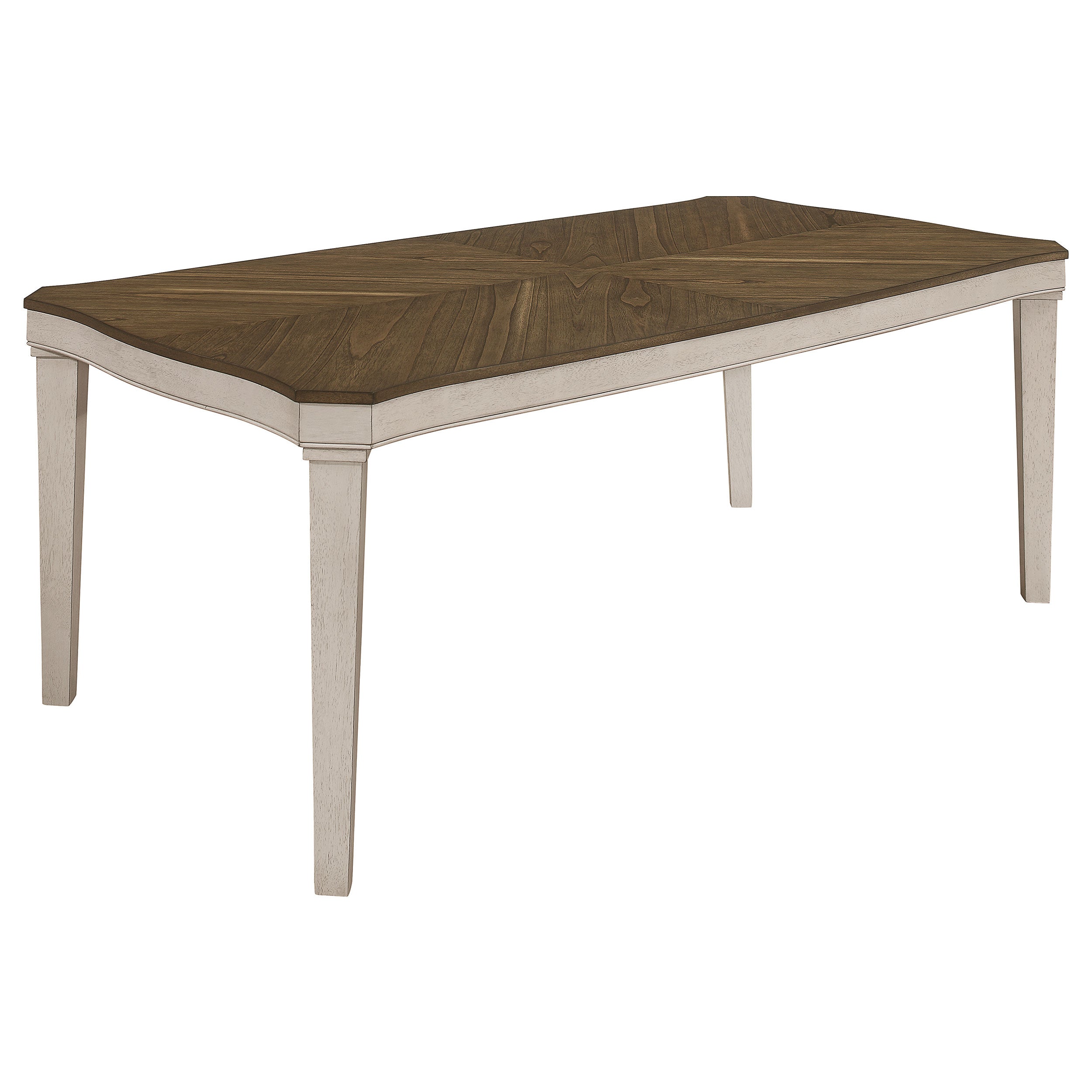 Ronnie  Rectangular Dining Table Set Rustic Cream