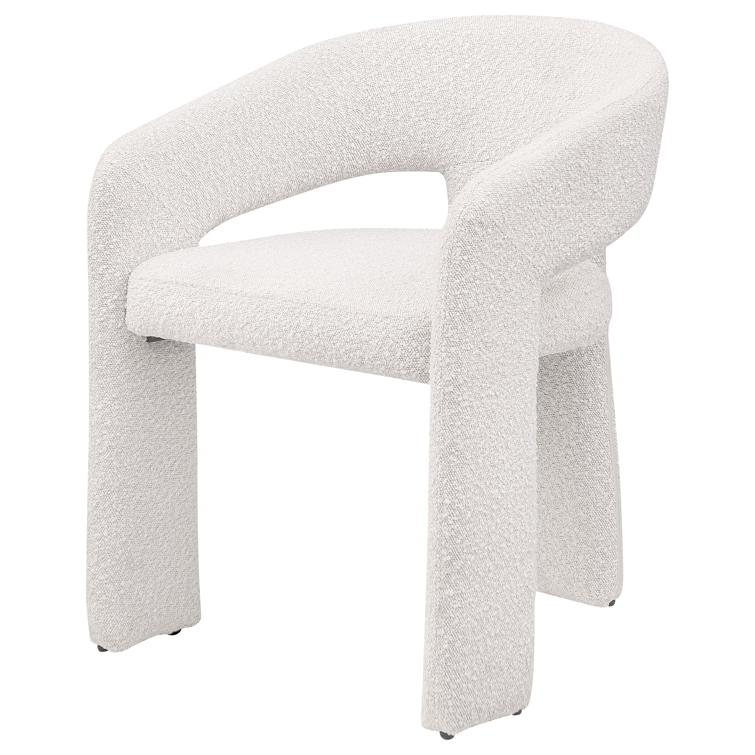 Eudora Boucle Upholstered Dining Arm Chair Grey (Set of 2)