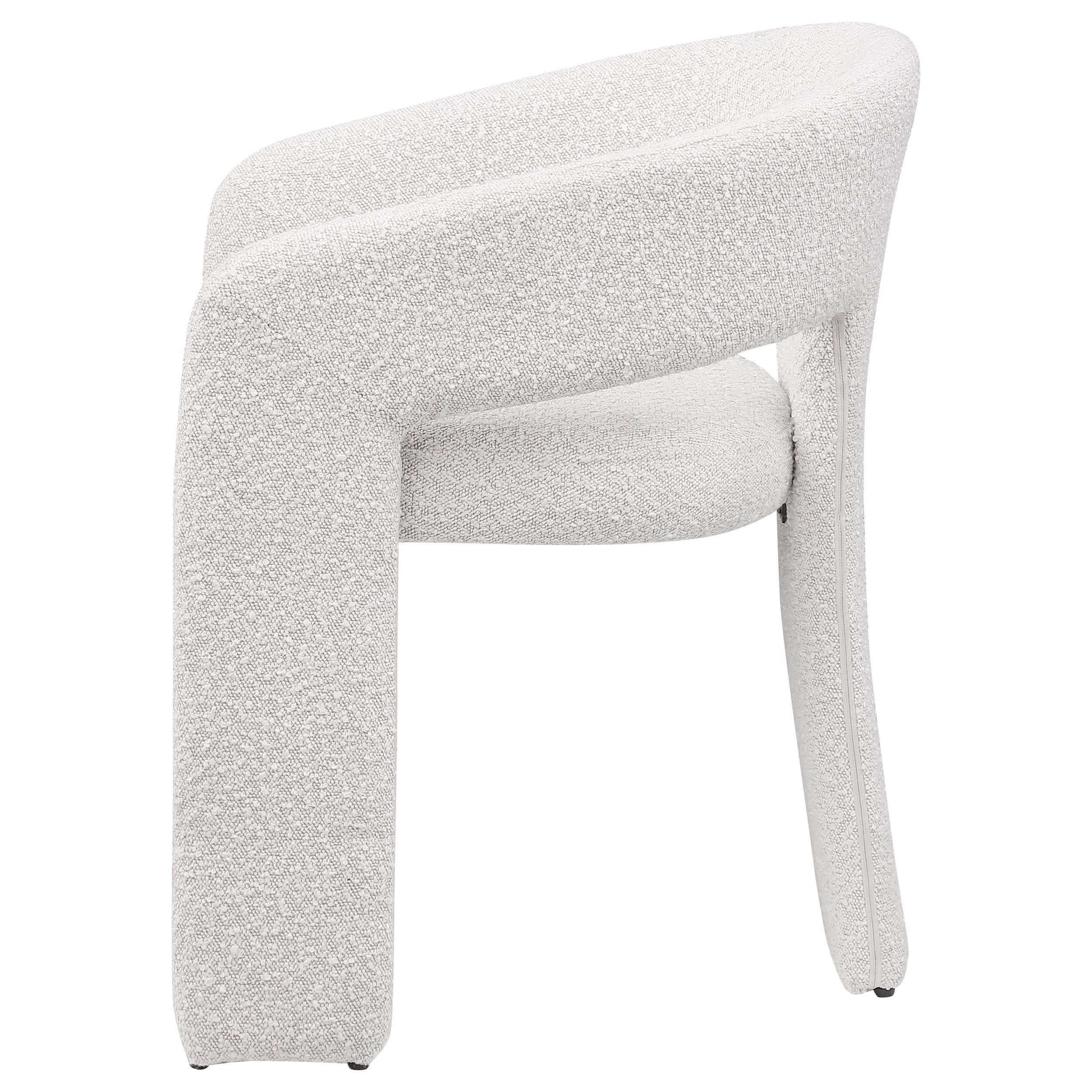 Eudora Boucle Upholstered Dining Arm Chair Grey (Set of 2)