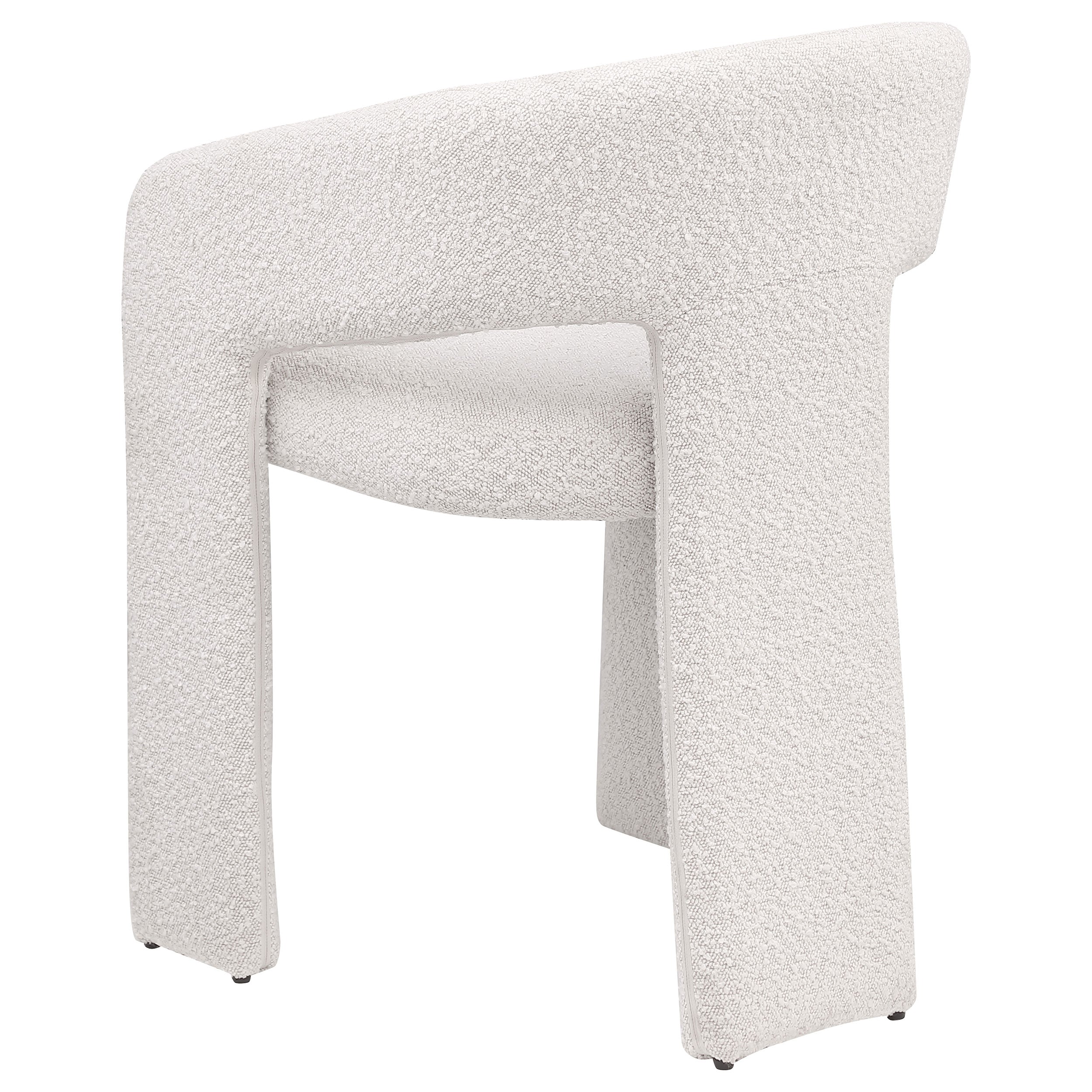 Eudora Boucle Upholstered Dining Arm Chair Grey (Set of 2)
