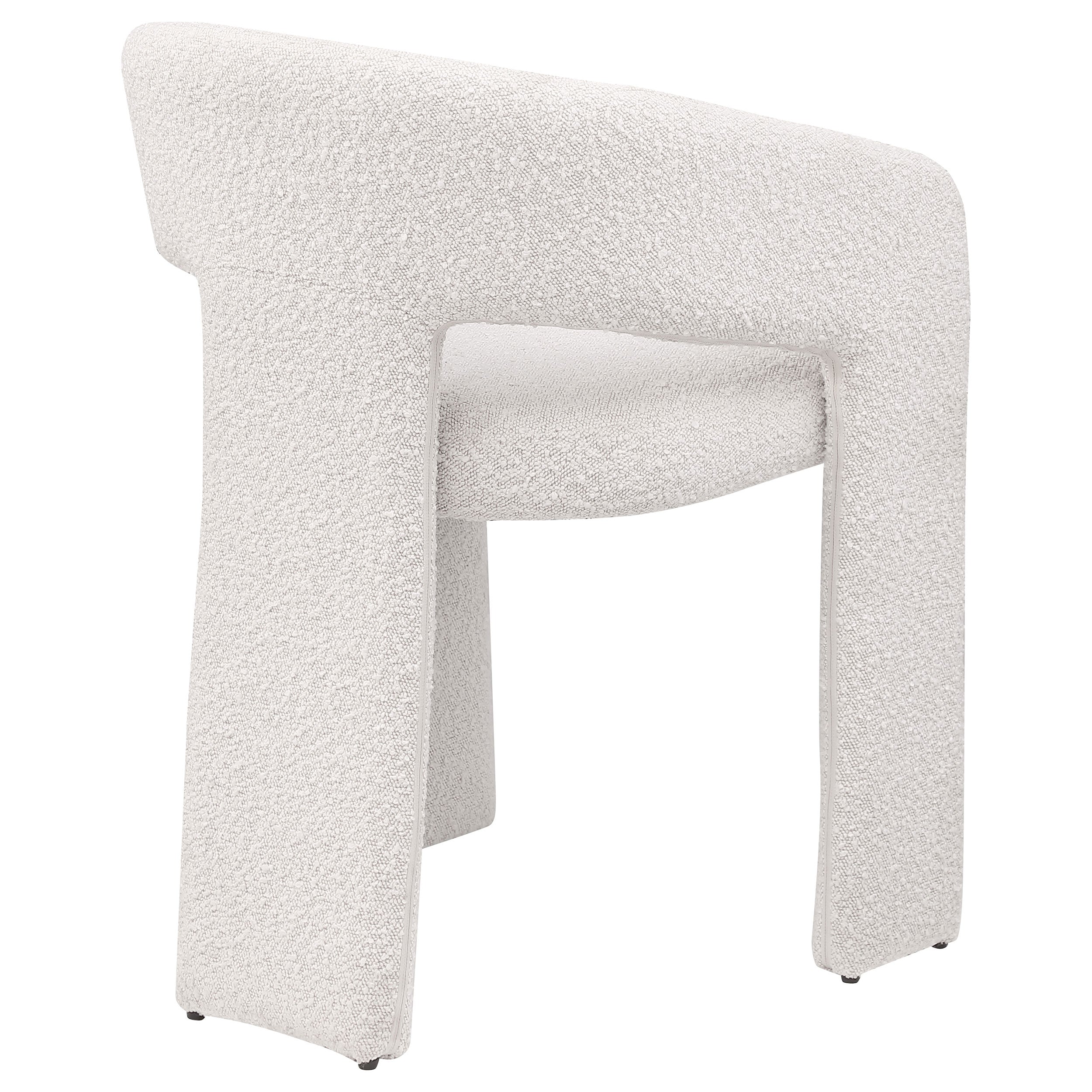 Eudora Boucle Upholstered Dining Arm Chair Grey (Set of 2)