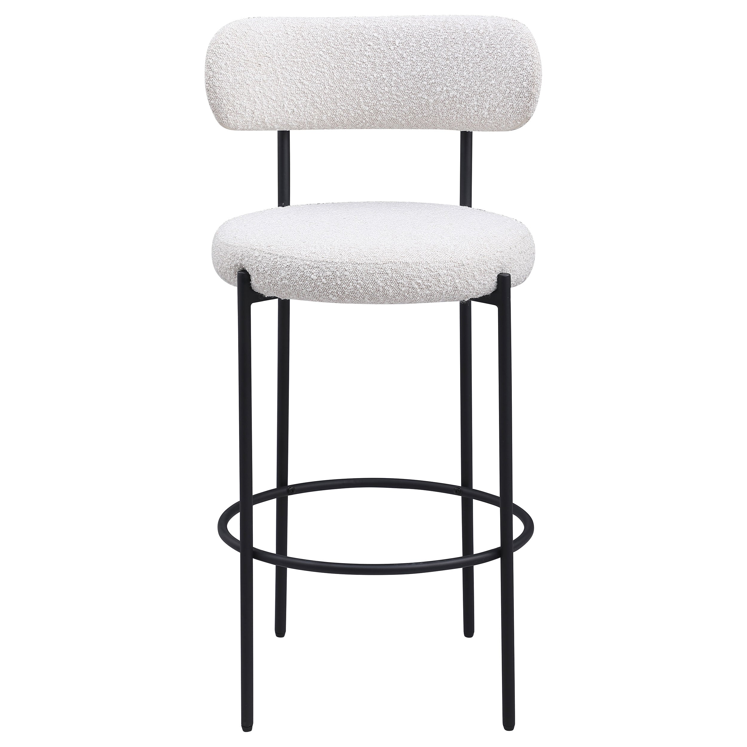 Viola Boucle Upholstered Counter Chair Cream (Set of 2)