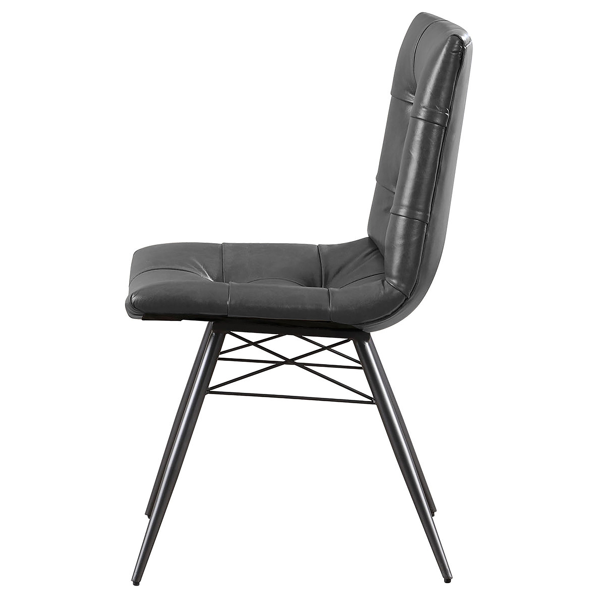 Aiken Upholstered Dining Side Chair Brown(Set of 4)