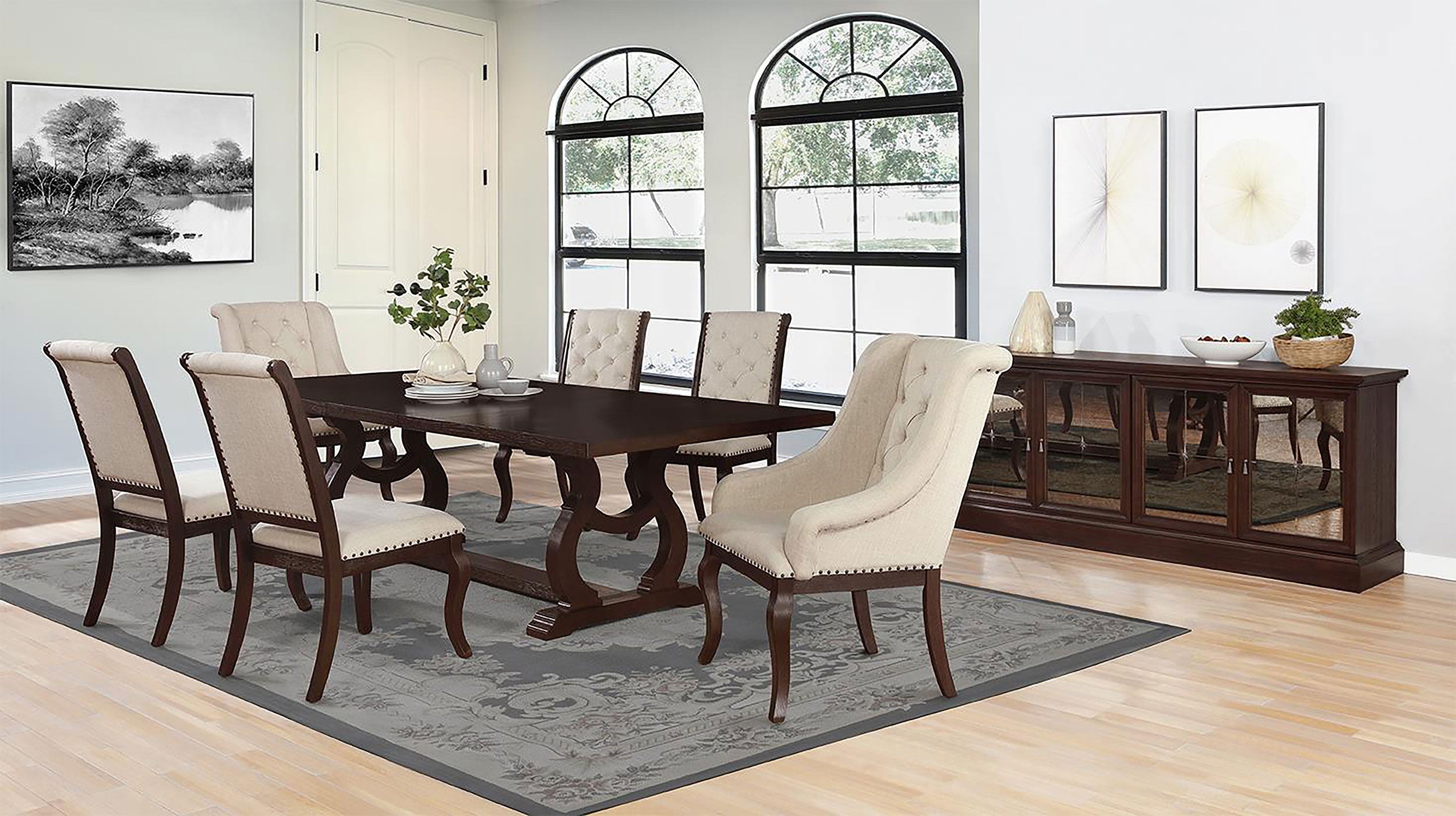 Brockway 4-door Dining Sideboard Buffet Cabinet