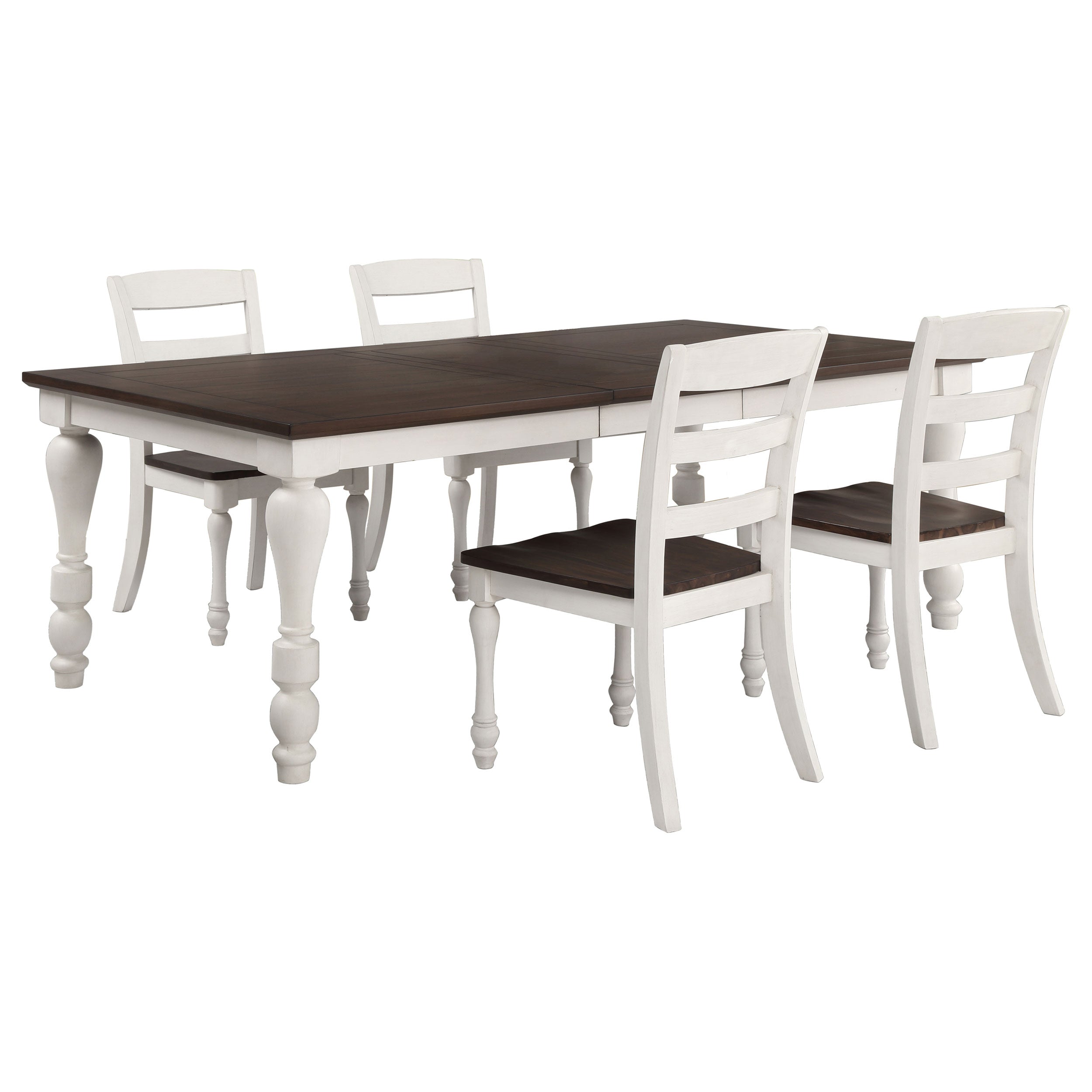 Madelyn  Rectangular Dining Table Set Coastal White