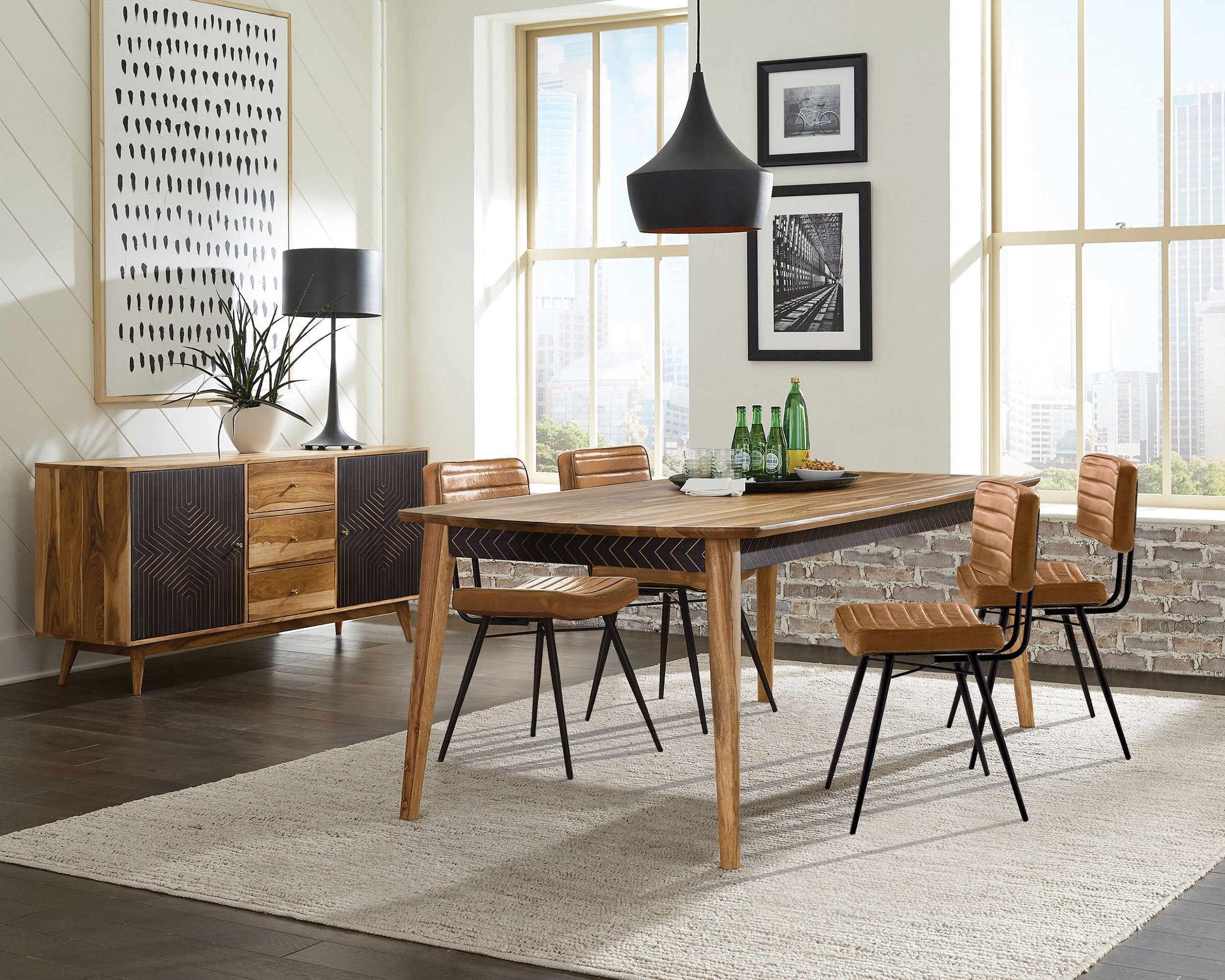 Partridge  Counter Dining Set Sheesham and Camel