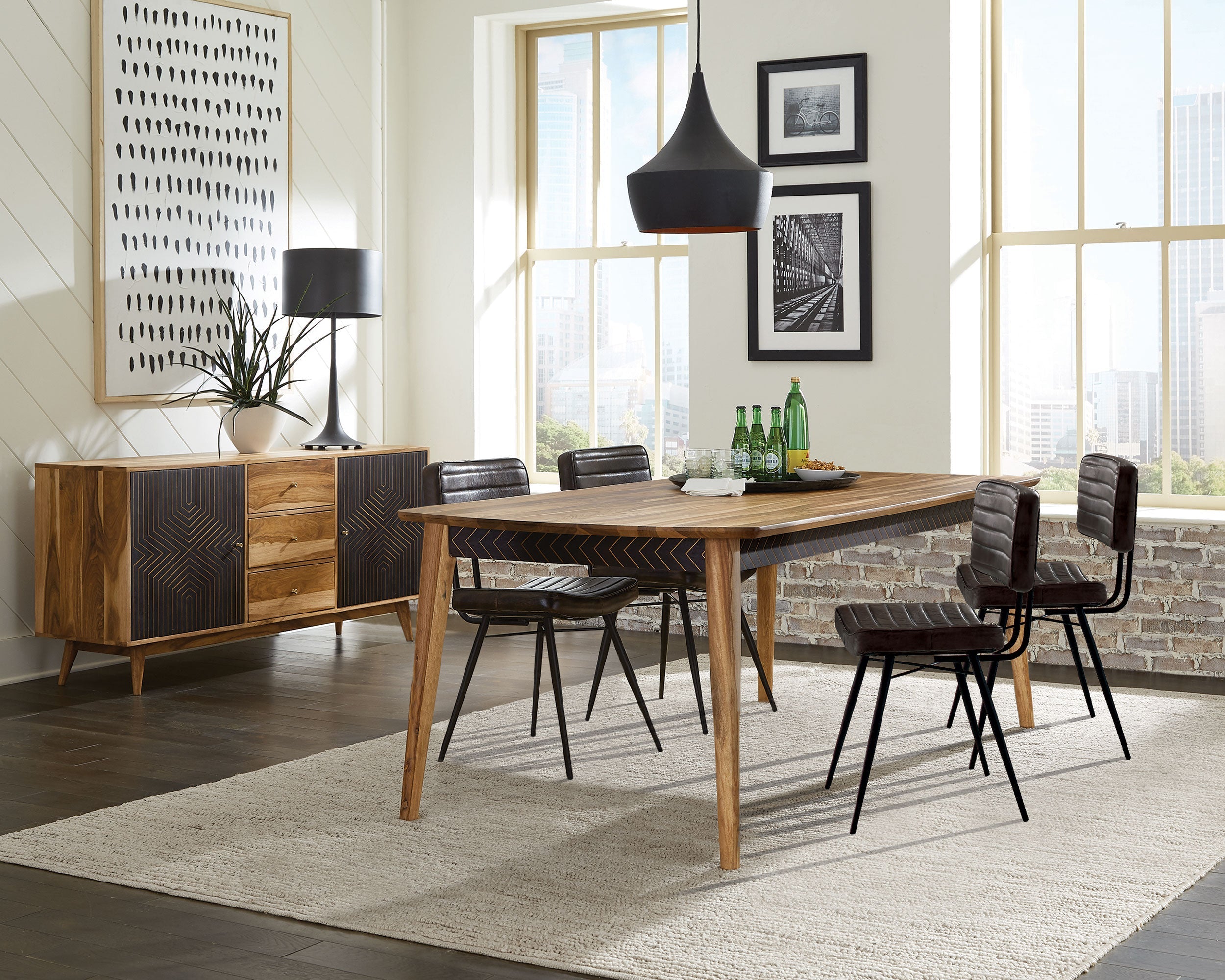 Partridge  Counter Dining Set Sheesham and Camel