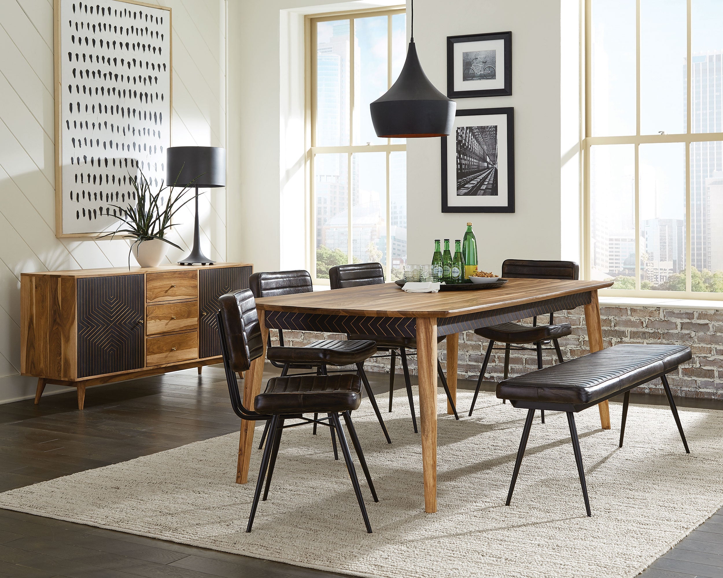 Partridge  Counter Dining Set Sheesham and Camel