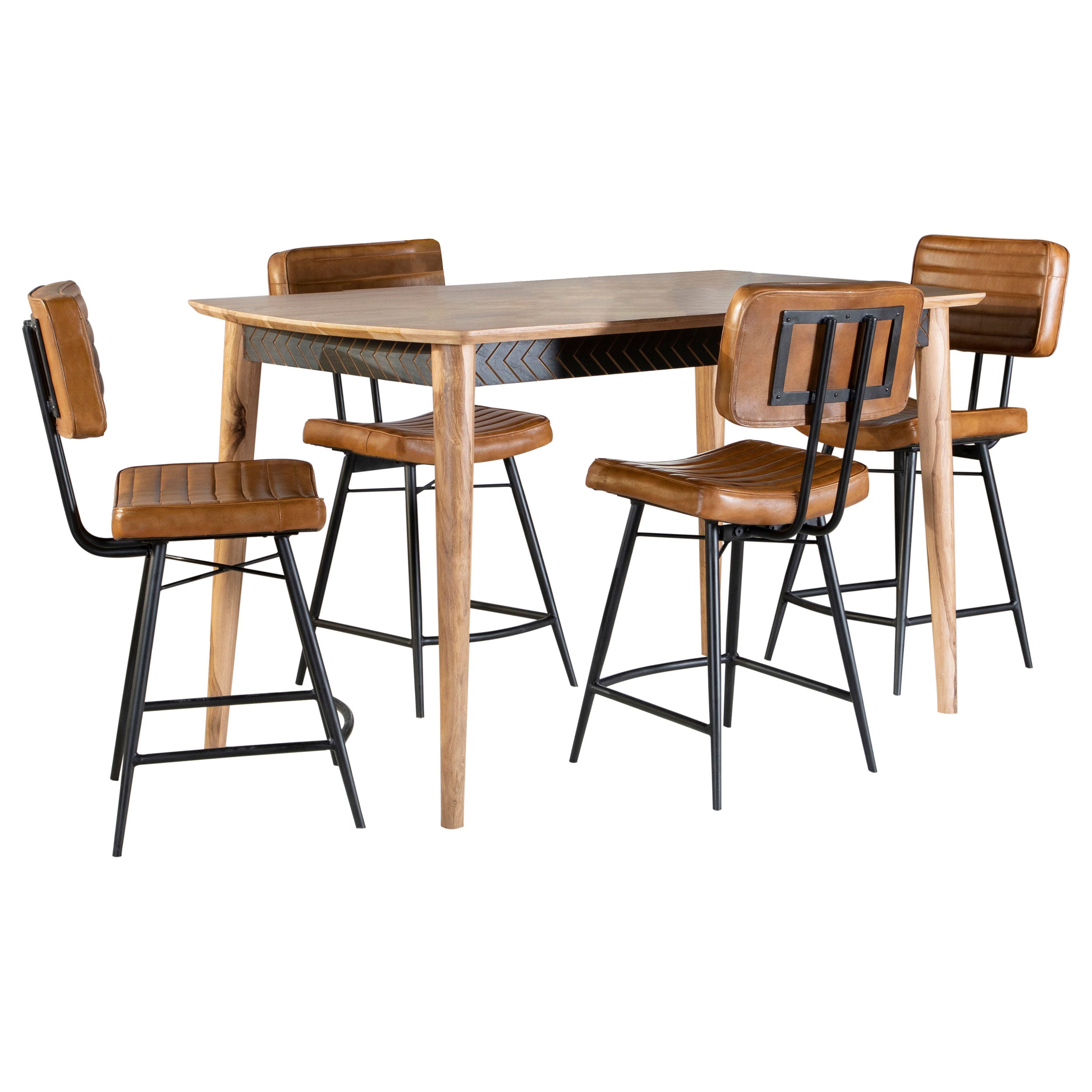 Partridge  Counter Dining Set Sheesham and Camel