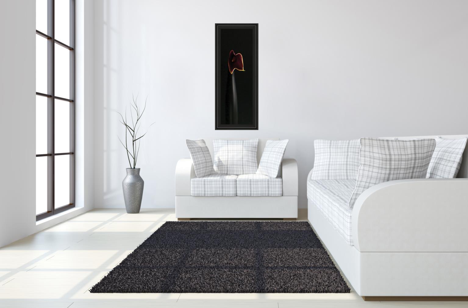 Calla In Ebony By Steven Mitchell 18X42 Framed Print