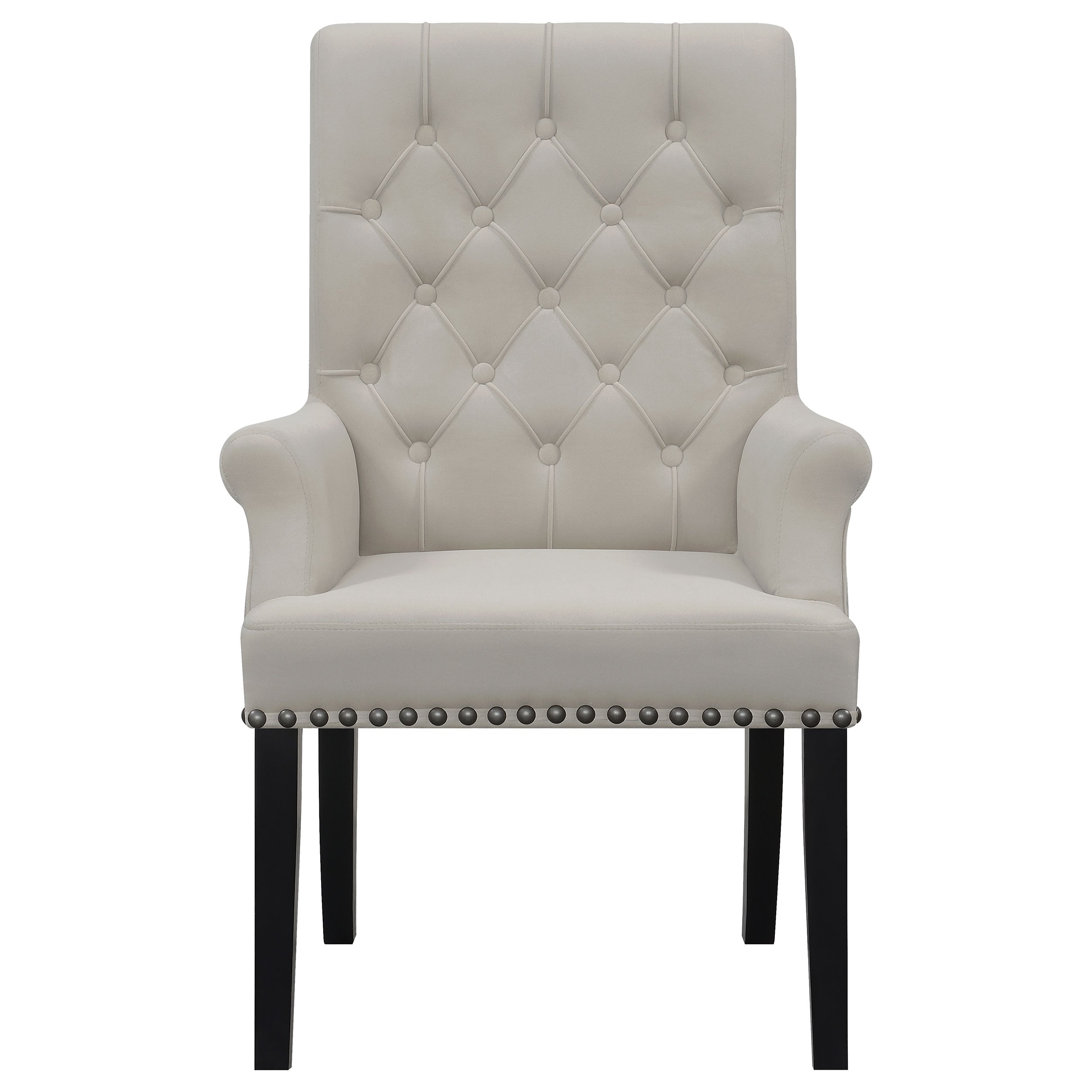 Alana Velvet Upholstered Dining Arm Chair Brown