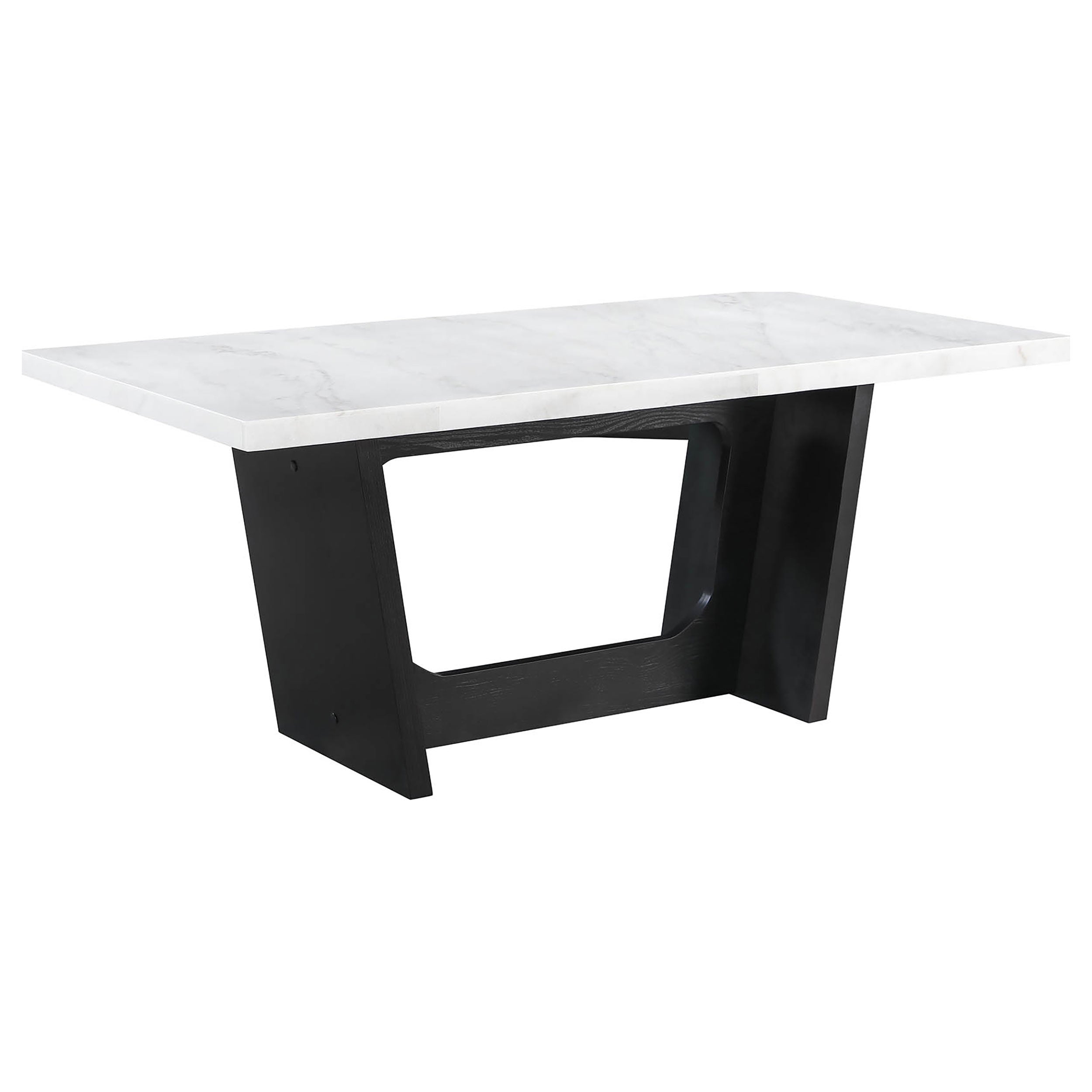 Sherry  Rectangular Marble Top Dining Table Set Brown