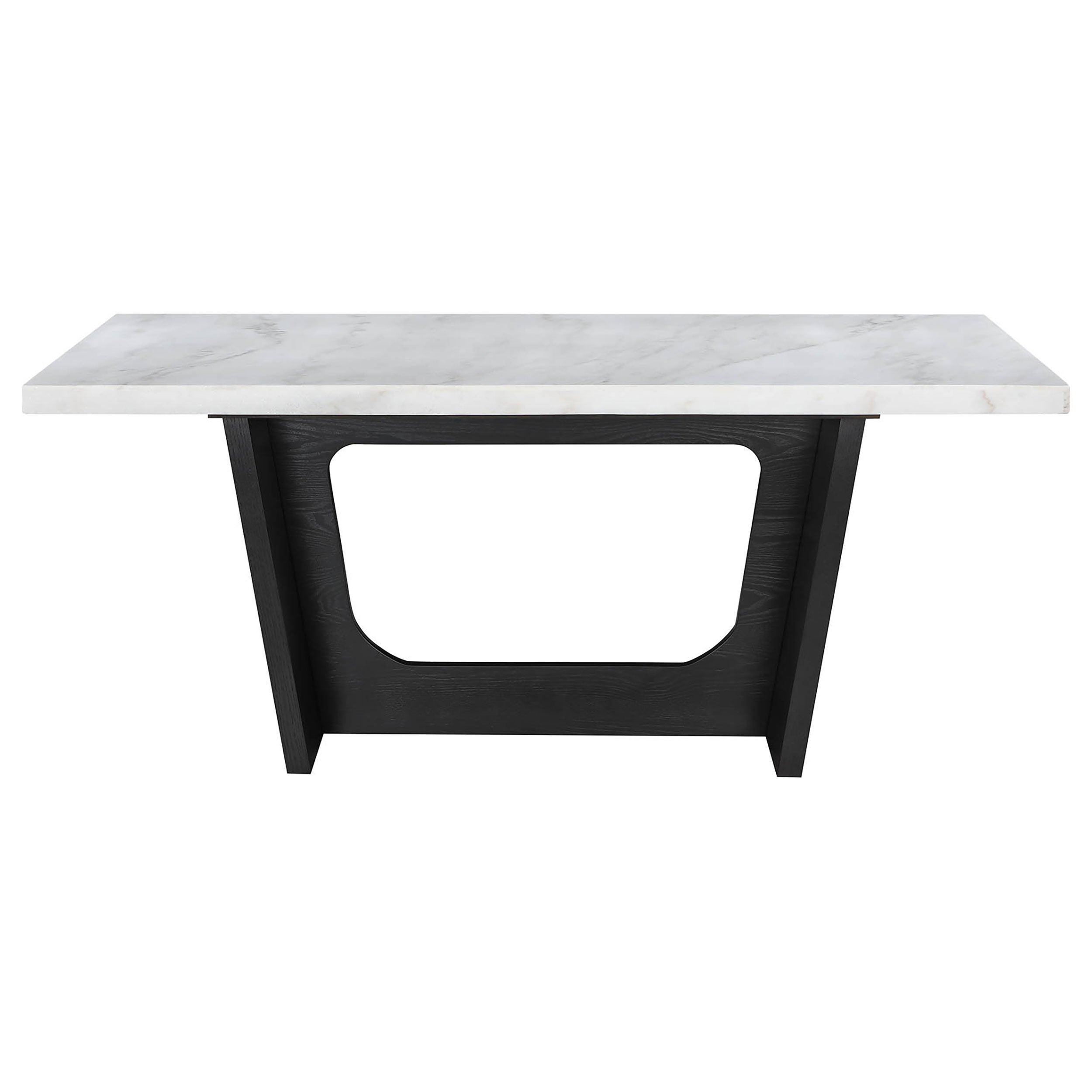 Sherry  Rectangular Marble Top Dining Table Set Brown