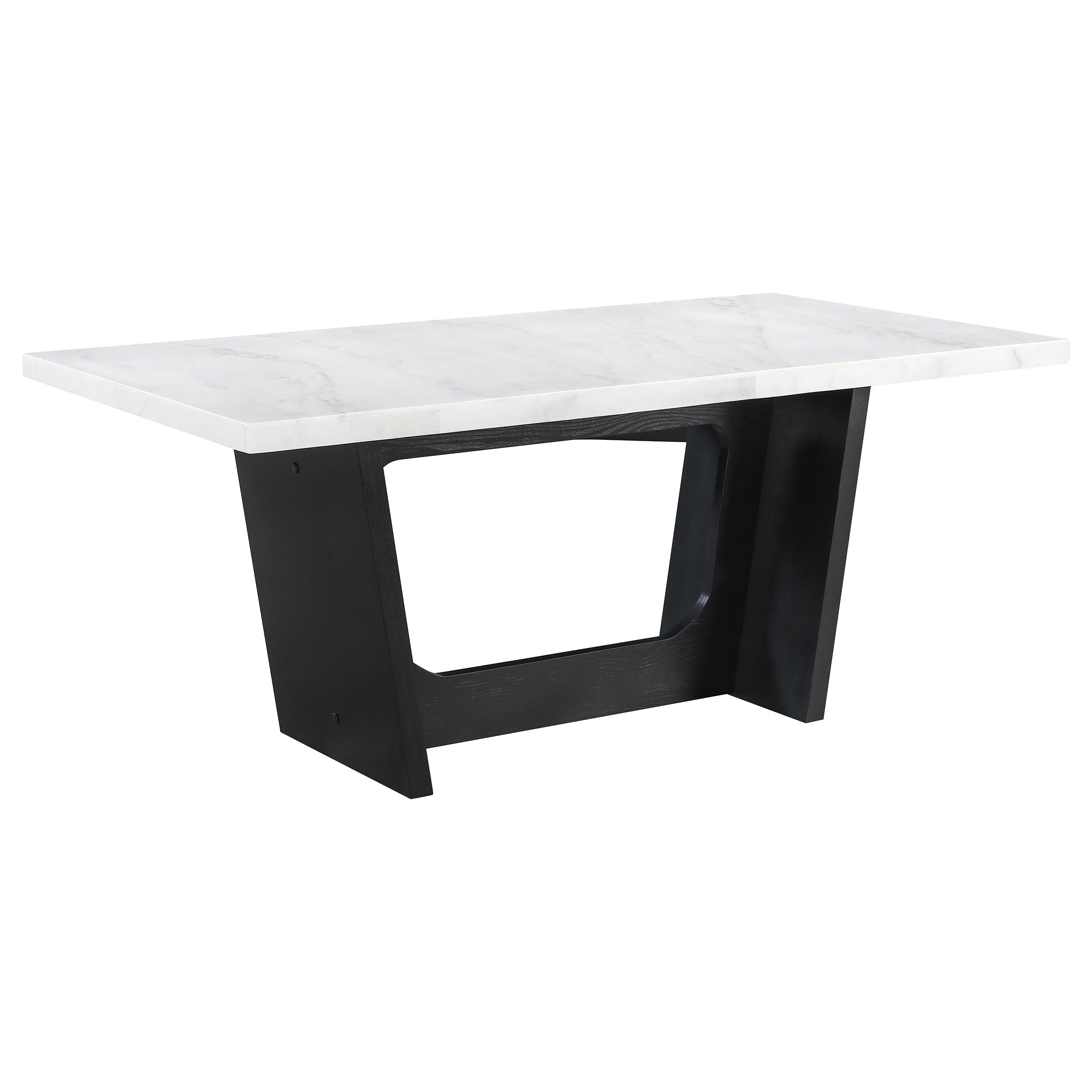 Sherry  Rectangular Marble Top Dining Table Set Brown
