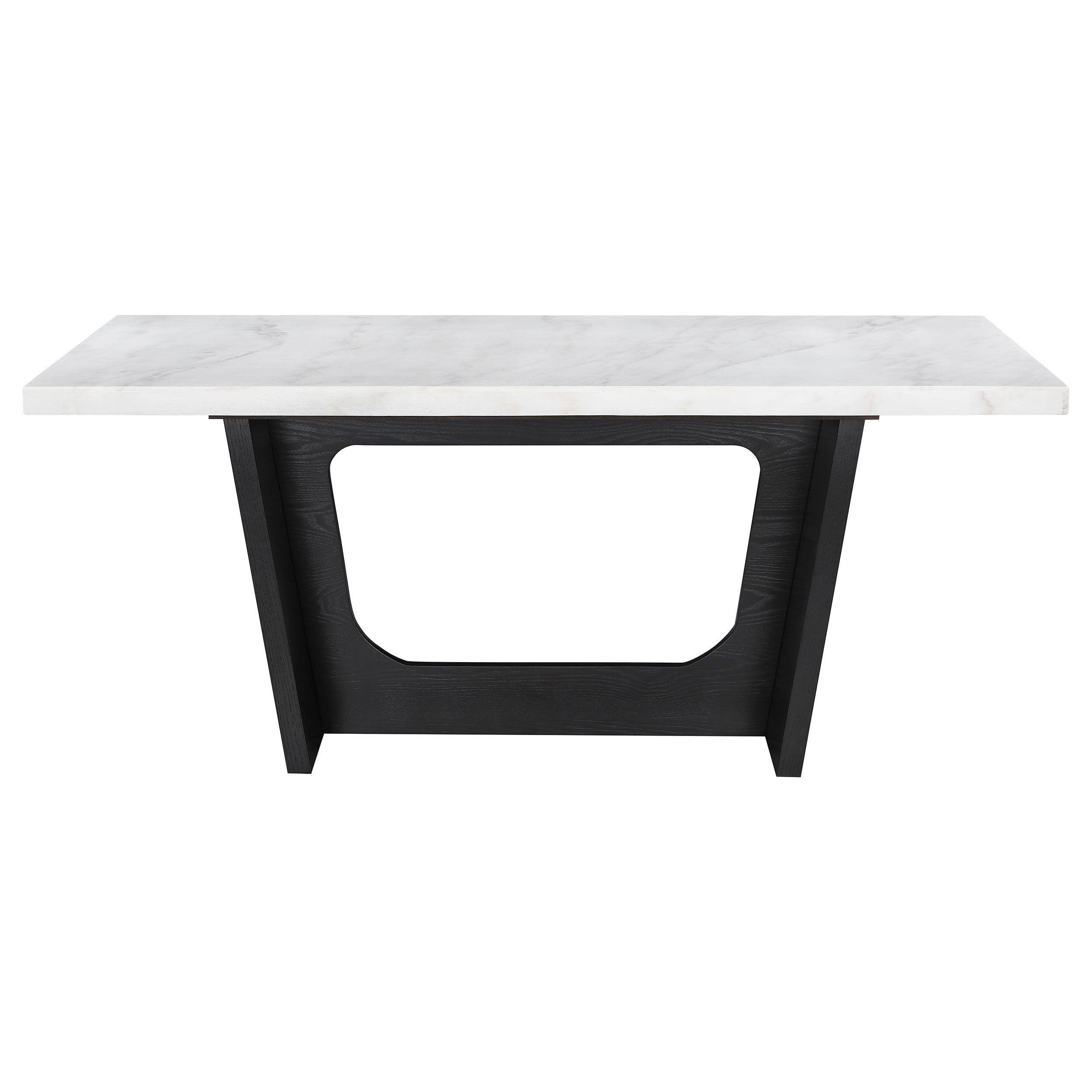 Sherry  Rectangular Marble Top Dining Table Set Brown